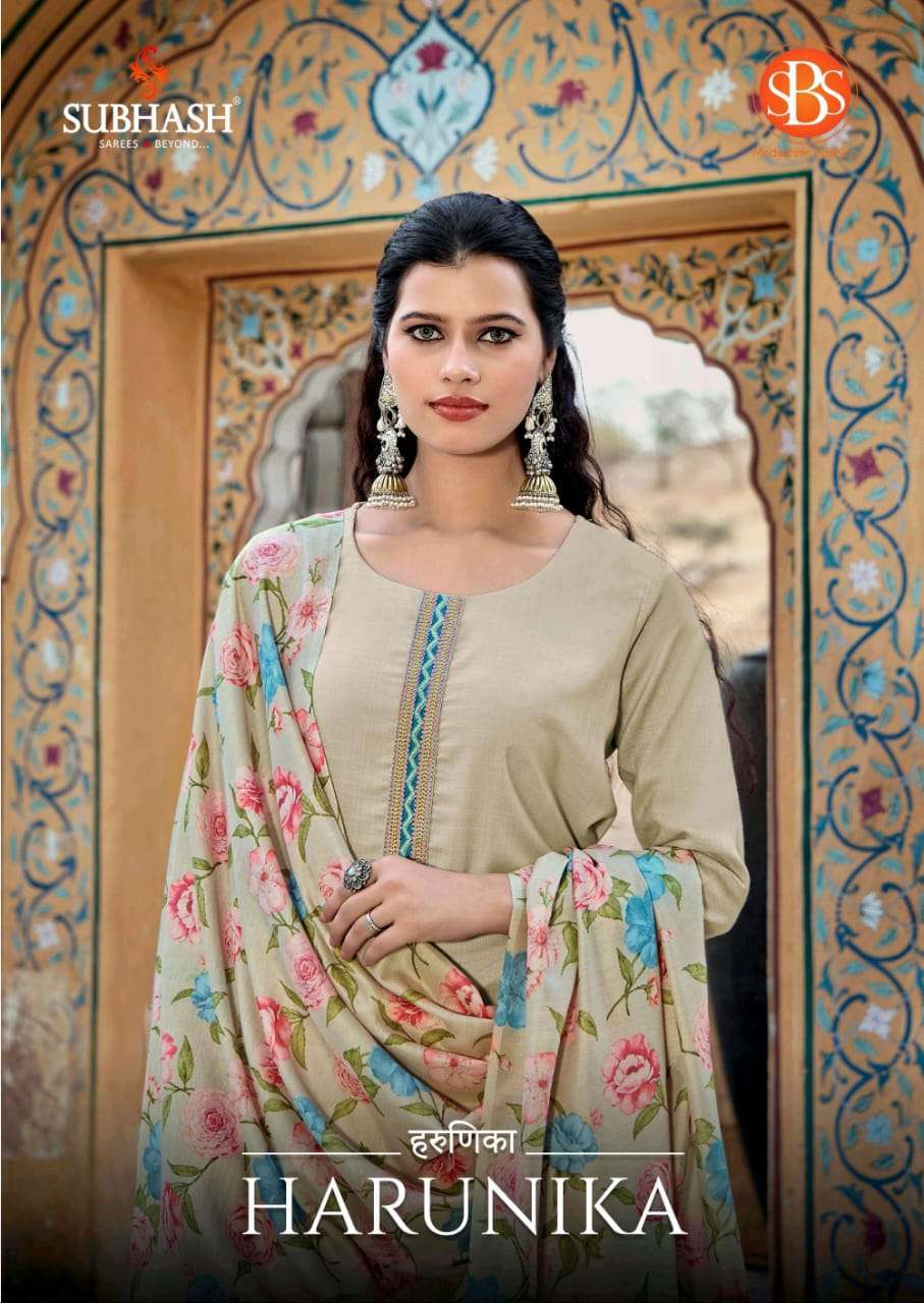 SUBHASH HARUNIKA WEDDING CLOTH COTTON FABRIC 3 PCS LADIES DRESS ONLINE 