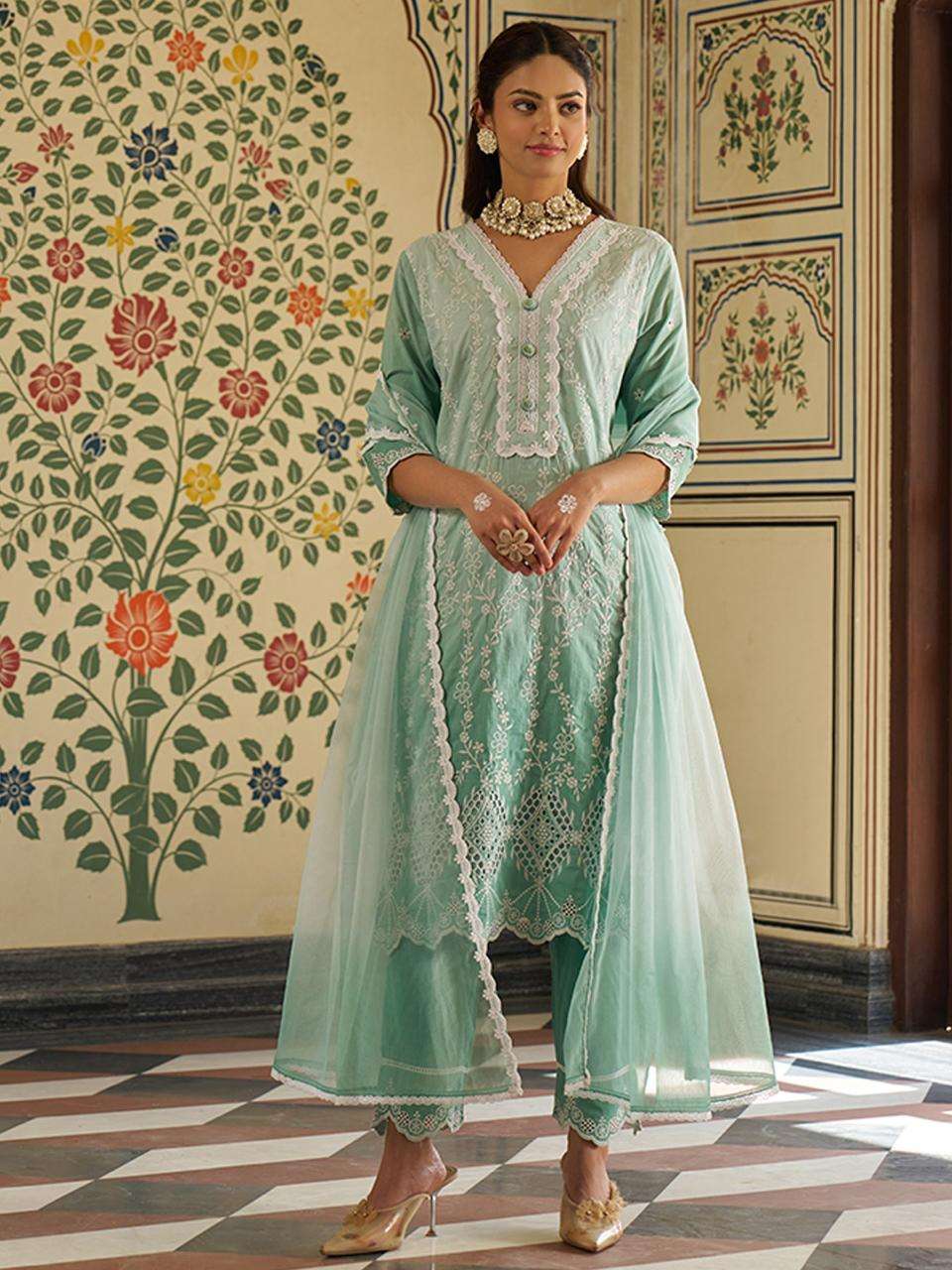 SUMMER WEDDING COTTON CLOTH READYMADE FOR LADIES ONLINE STORE FF 