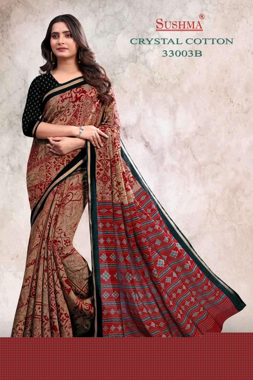 SUSHMA CRYSTAL COTTON SAREE COLLECTION FESTIVAL SPECIAL RESELLER