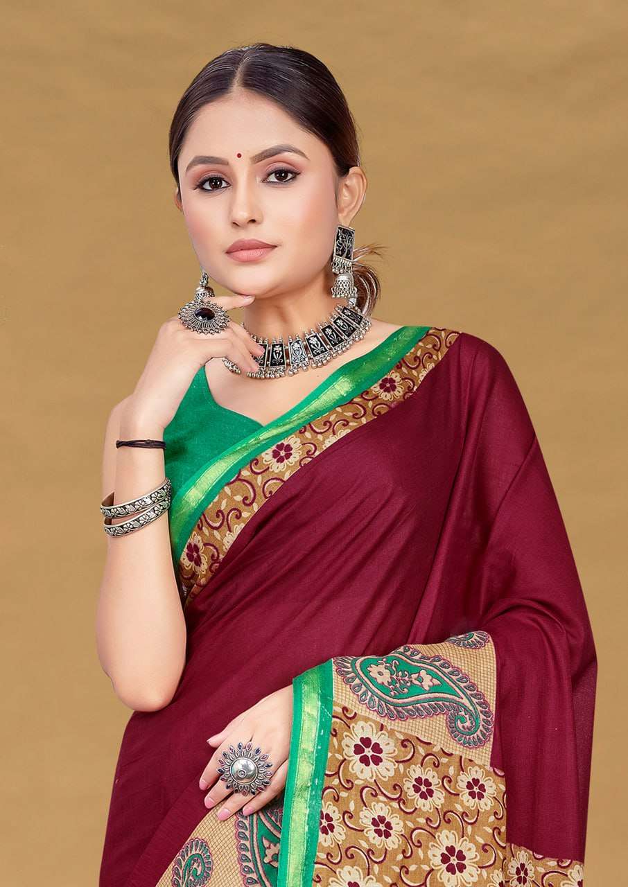 SUTHA FESTIVAL COLLECTION COTTON PRINTED SAREE SUPPLIER SUTHA 
