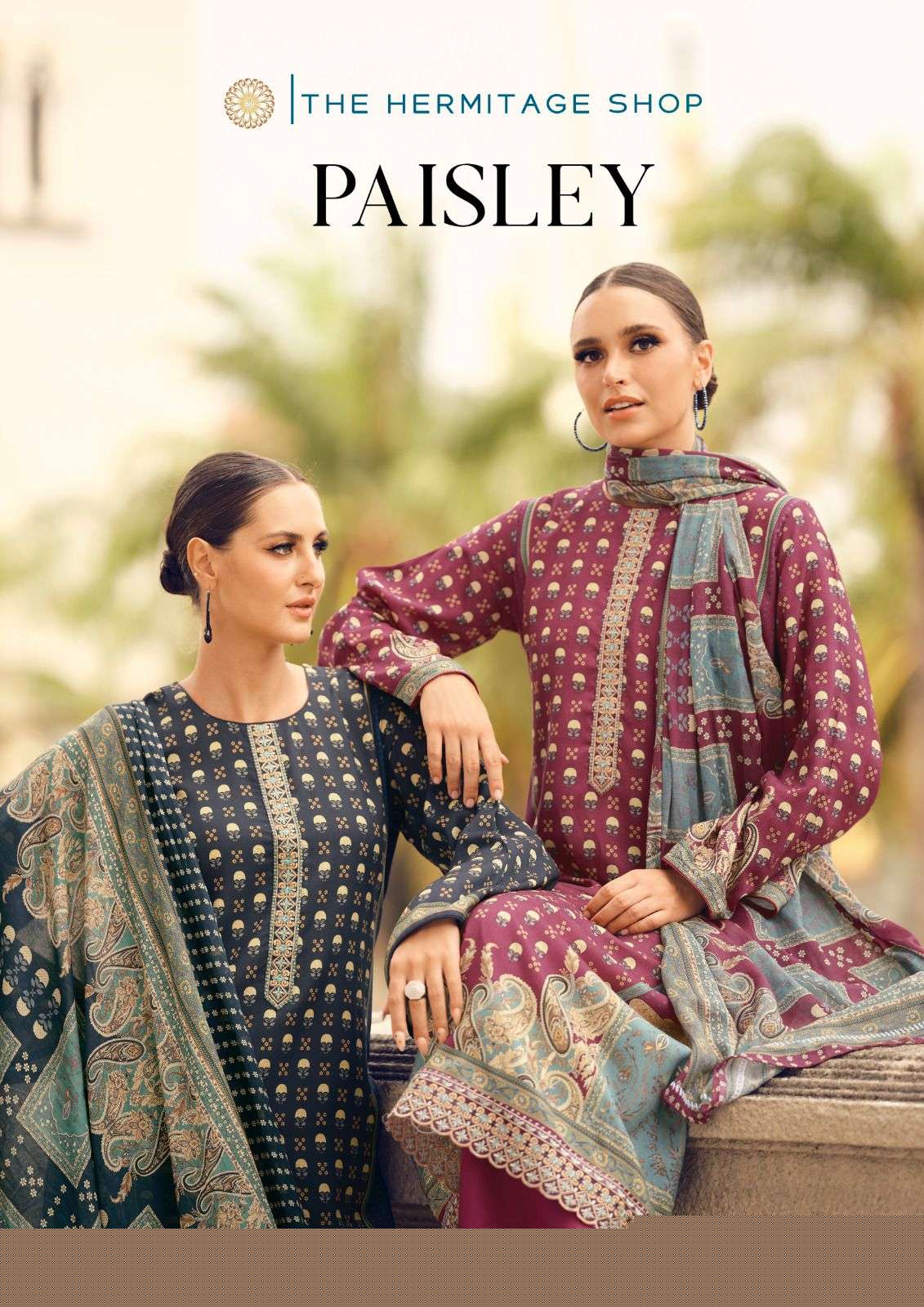 THE HERMITAGE SHOP PAISELY PARTY WEAR CLOTH WOMEN LAWN SUIT RESELLER SHOP
