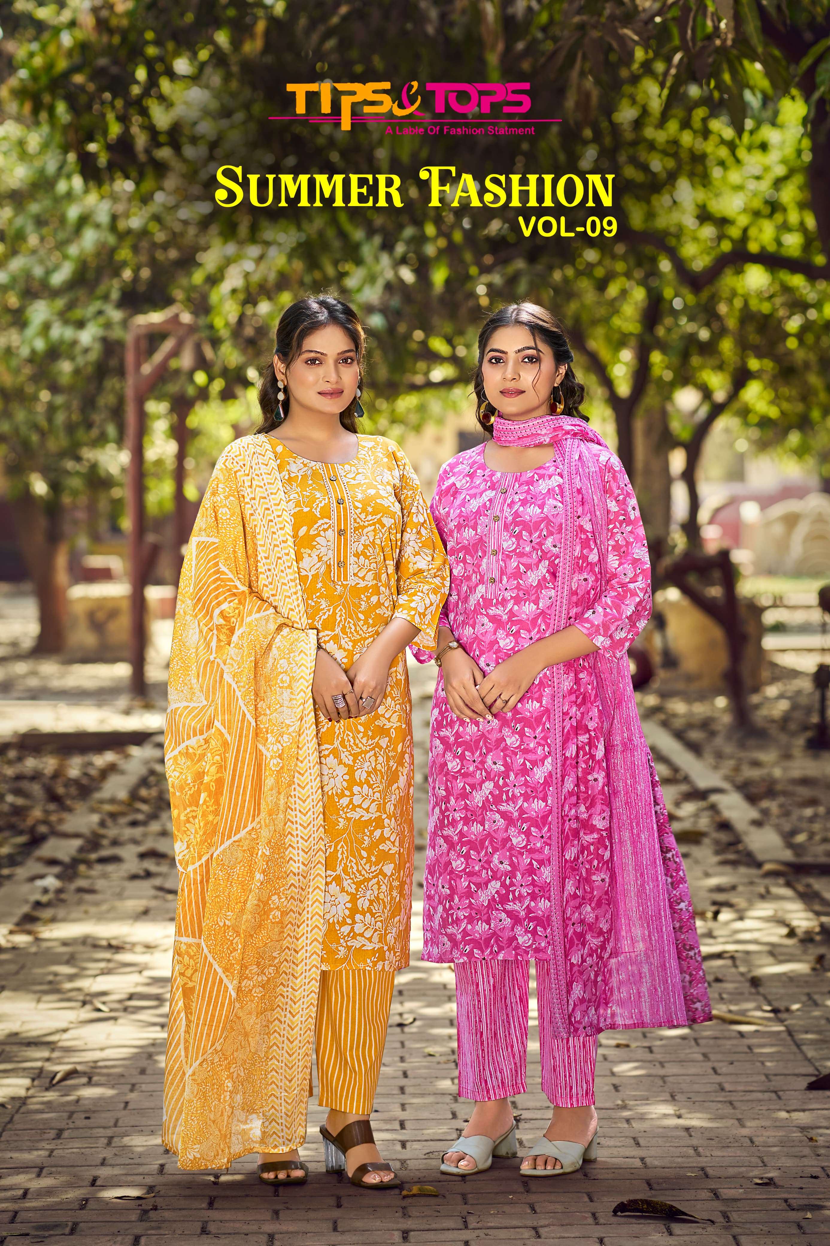 TIPS & TOPS SUMMER FASHION VOL 9 COTTON SALWAR SUIT FOR LADIES CLOTH DEALER
