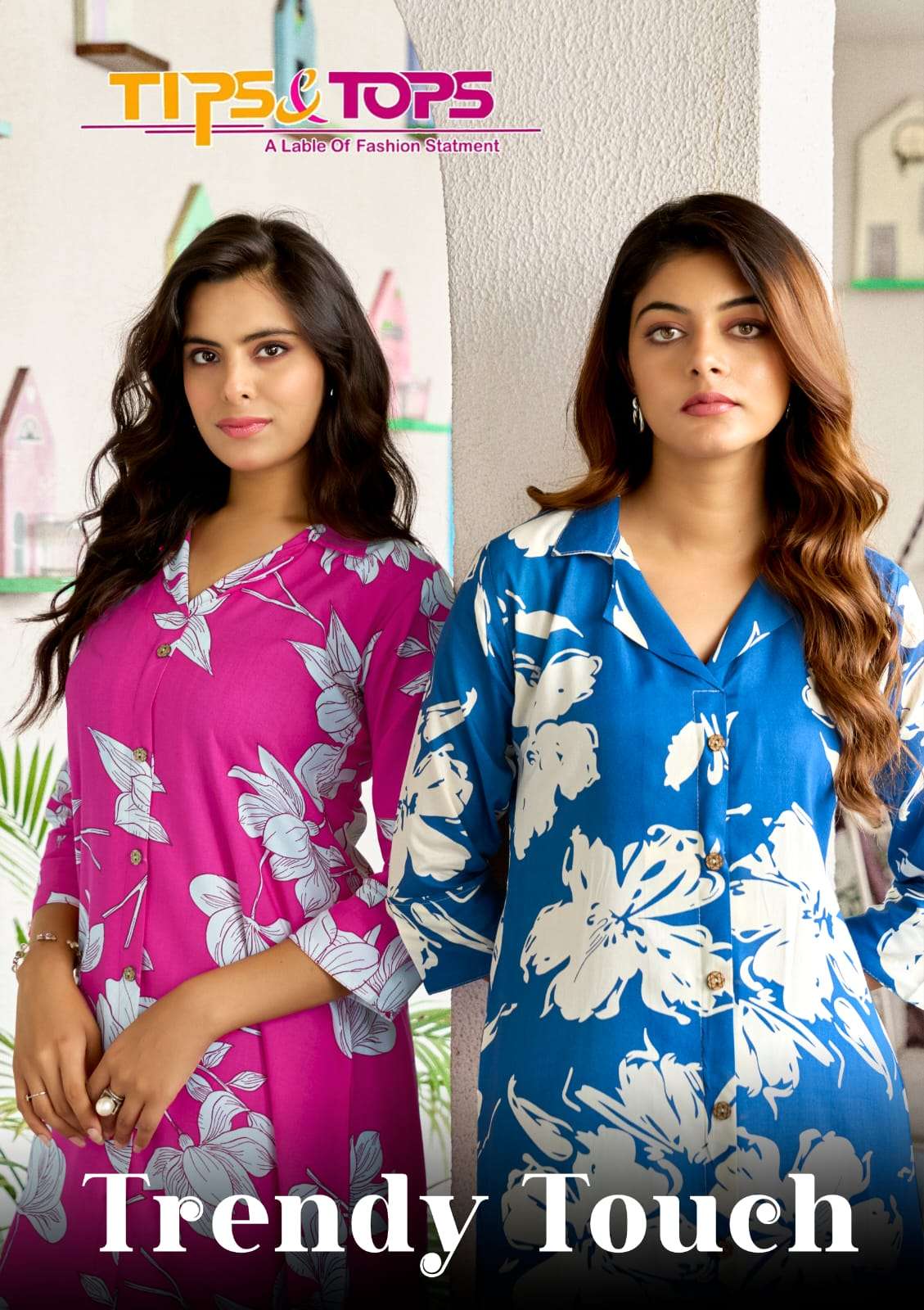 TIPS & TOPS TRENDY TOUCH SUMMER NORMAL DAY RAYON CORD SET EXPORT