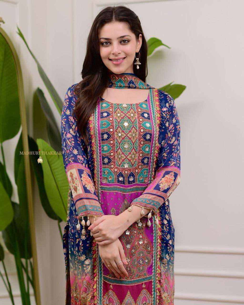 TREND CLOTH SEQUENCE WORK READYMADE SUIT FOR FESTIVAL DEALER LADY