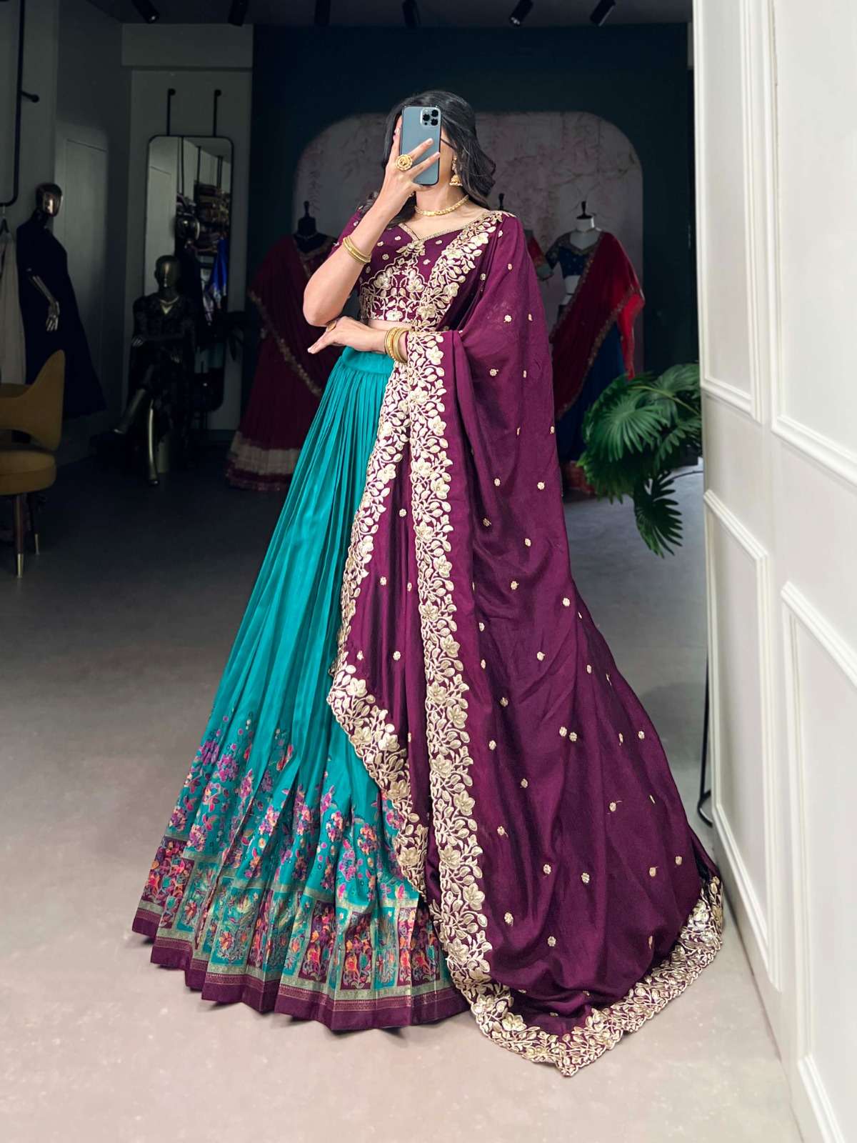 TUSSER SILK FESTIVAL SPECIAL DESIGNER LOOK LEHENGA CHOLI LNB 1238