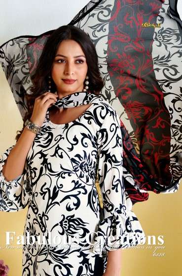 VAISHALI 6126 & 6132 BLACK WHITE DESIGN LADIES PARTY WEAR DEALER STORE