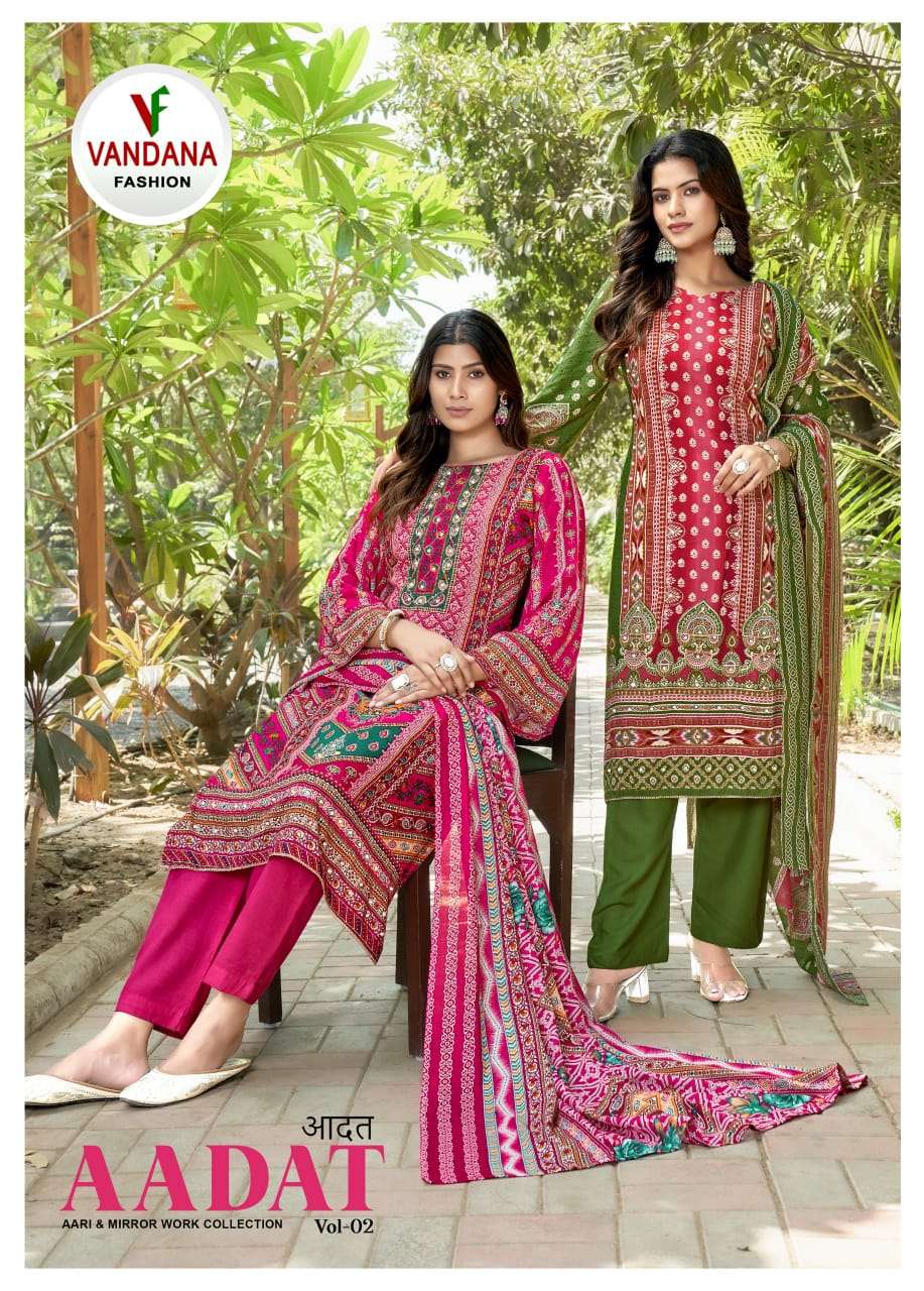 VANDANA FASHION AADAT VOL 2 EXCLUSIVE DESIGNER SURAT WOMEN CLOTHES WHOLESALE