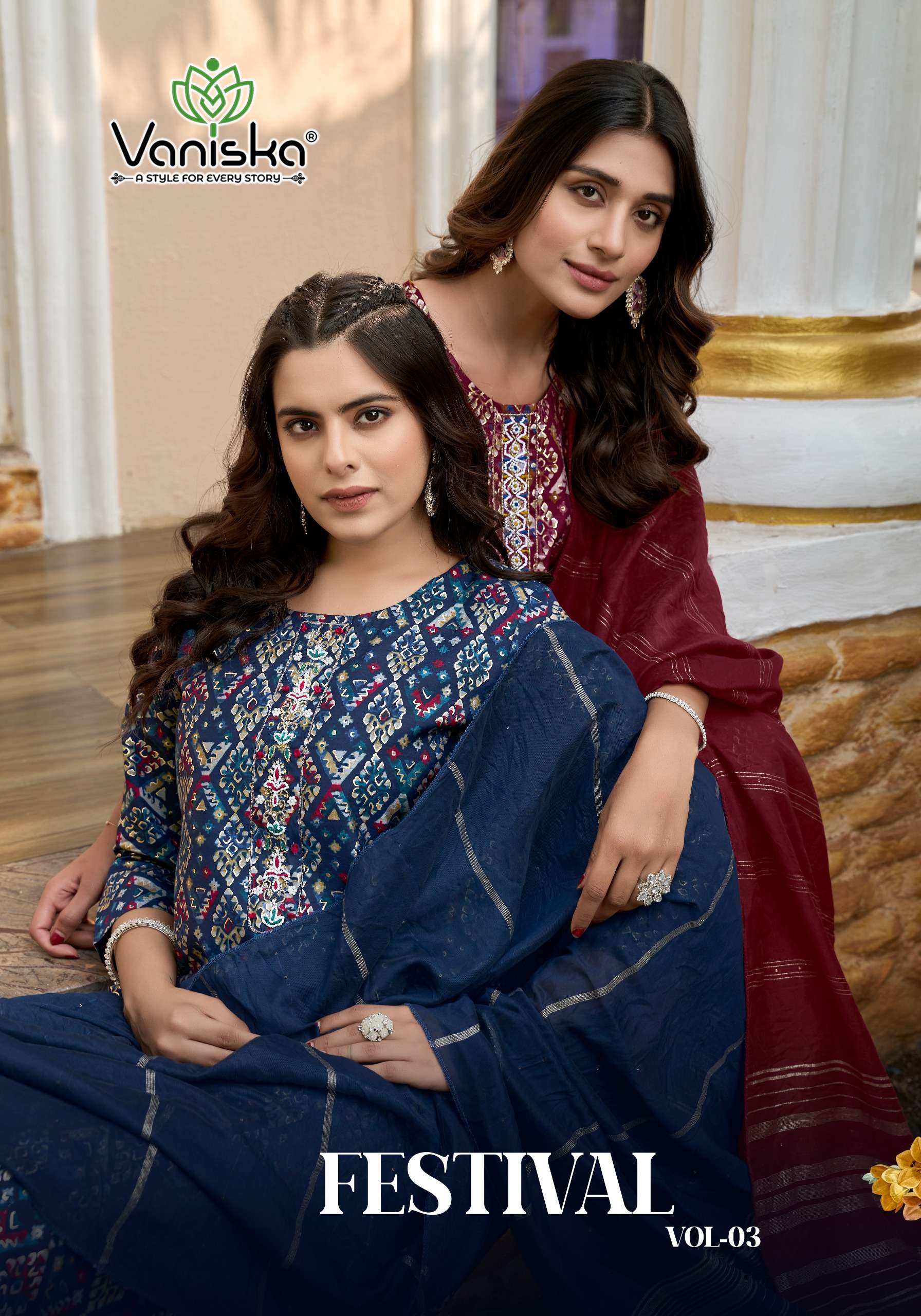 VANISKA FESTIVAL VOL 3 MODAL PRINT READYMADE LADIES SUIT SUPPLIER 