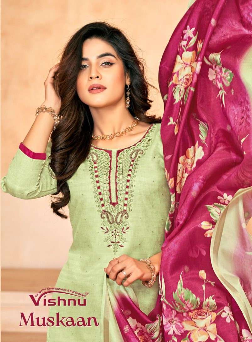 VISHNU MUSKAAN FESTIVAL DESIGNER SILK LADIES SUIT COLLECTION SHOP 