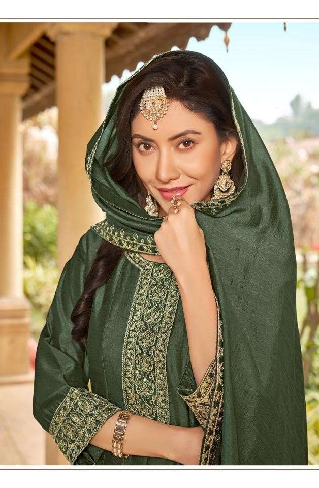 WEDDING WEAR HEAVY KURTI PANT WITH DUPATTA WORK SUIT CATALOG FF