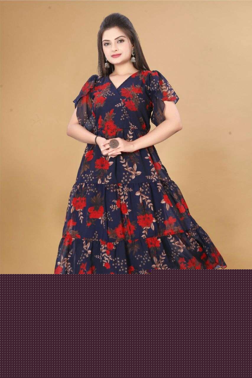 WESTERN DRESS CODE LONG MAXI DRESS COLLECTION FESTIVAL CLOTH RANG