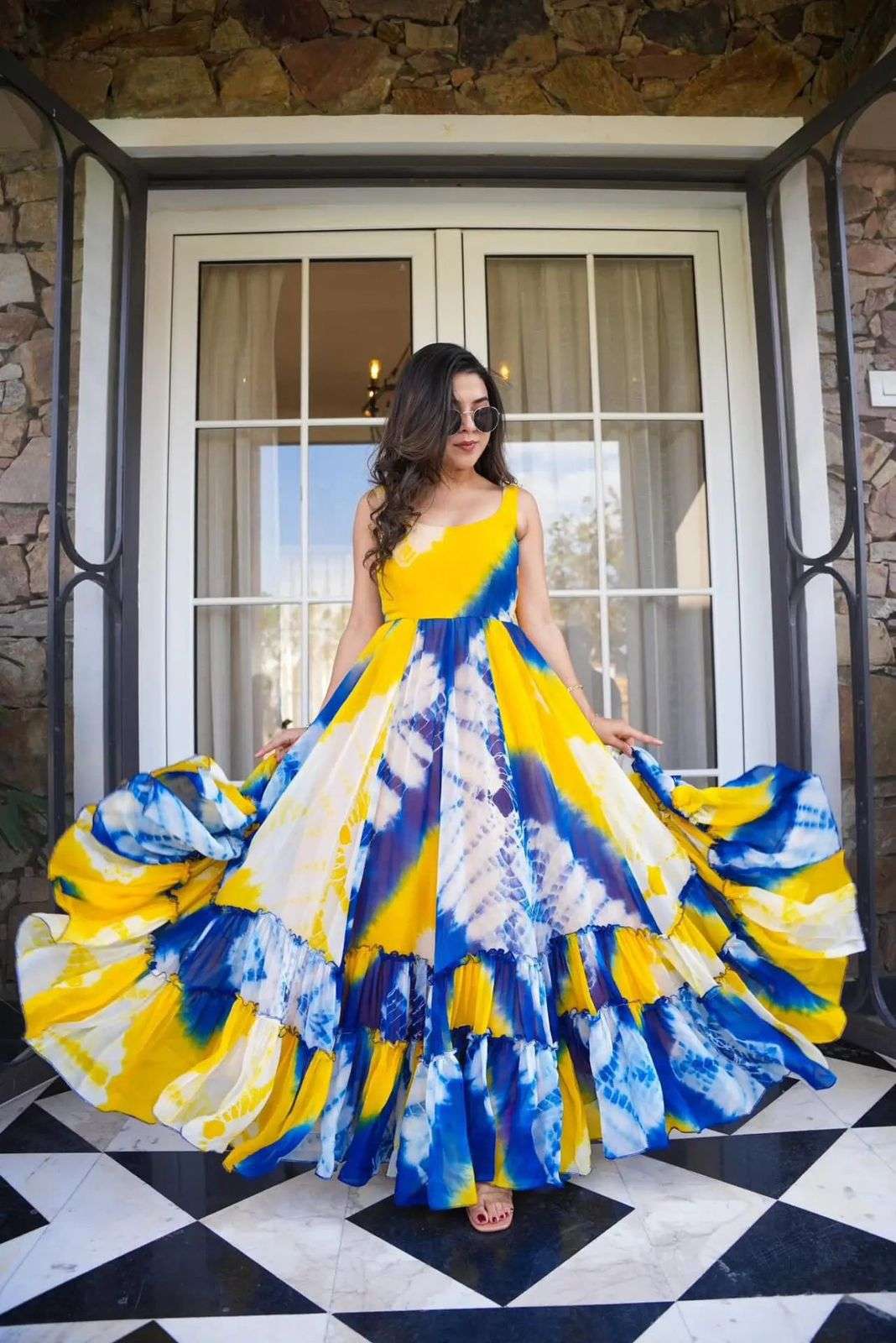 WESTERN WEAR UMBRELLA LONG MAXI DRESS TRAVEL BEACH OUTFIT DEALER LADY