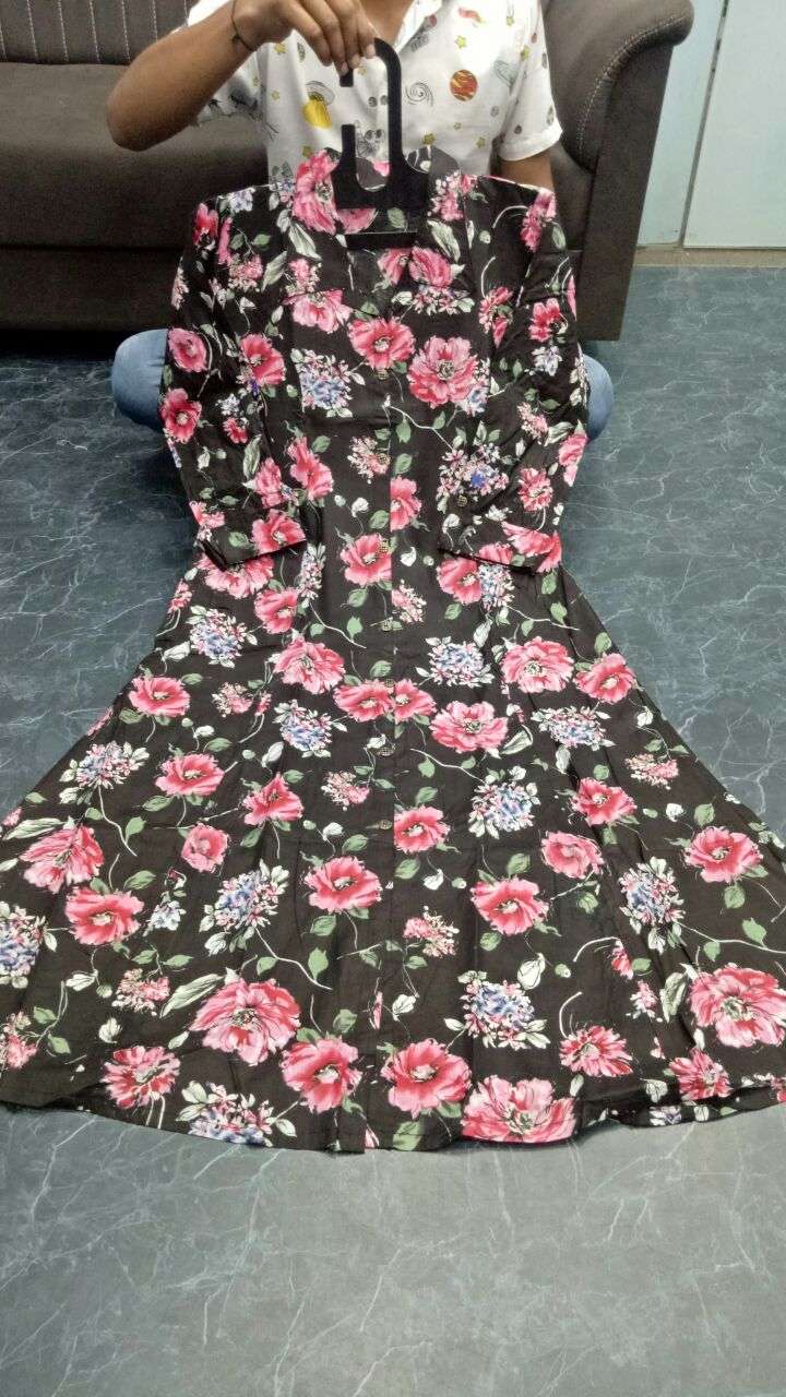 WOMEN NEW ALINE GOWN KURTI REGULAR SUMMER WEAR SUPPLIER RANG