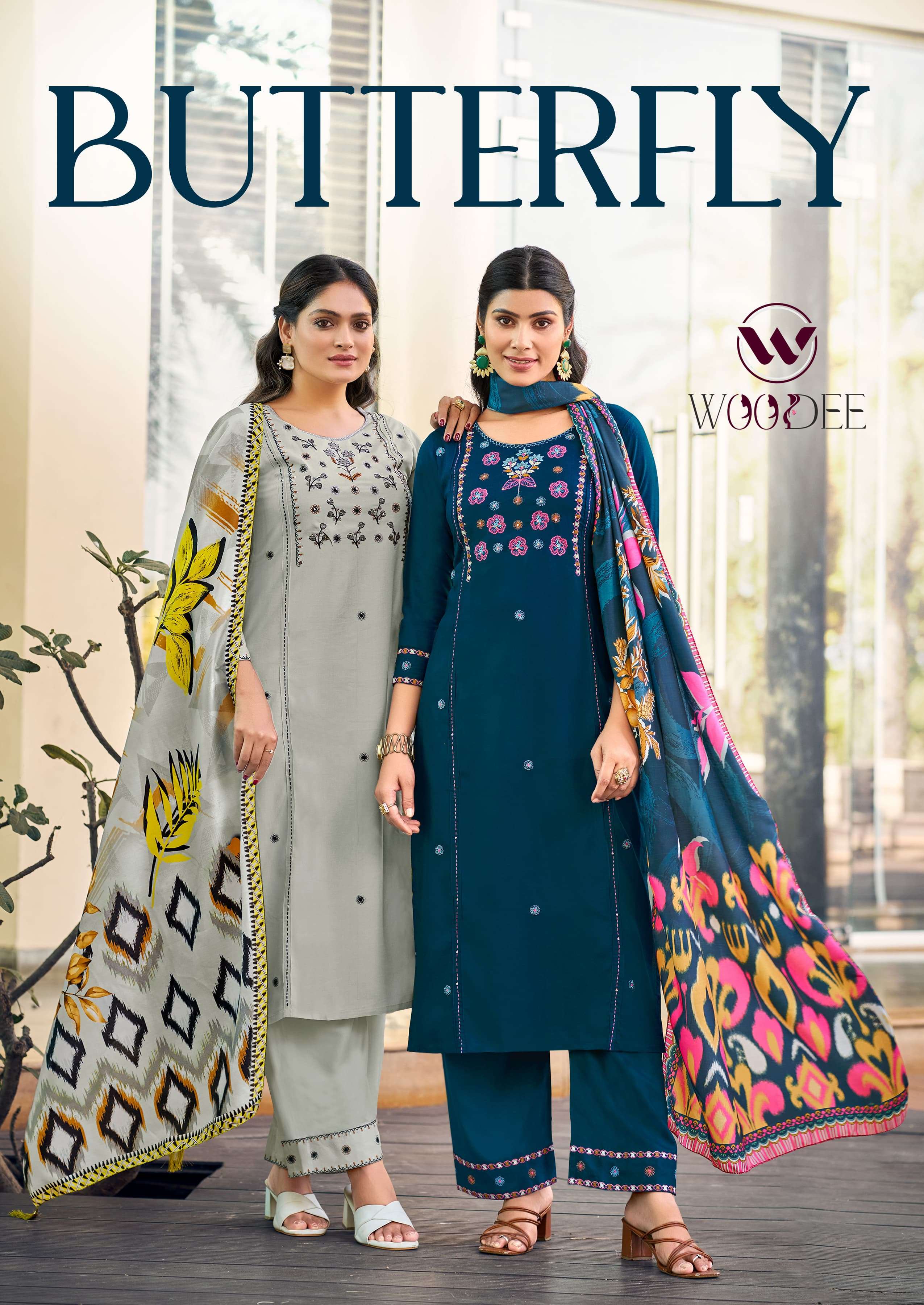 WOODEE BUTTERFLY SHADI SEASON READYMADE DESIGNER SUIT SUPPLIER