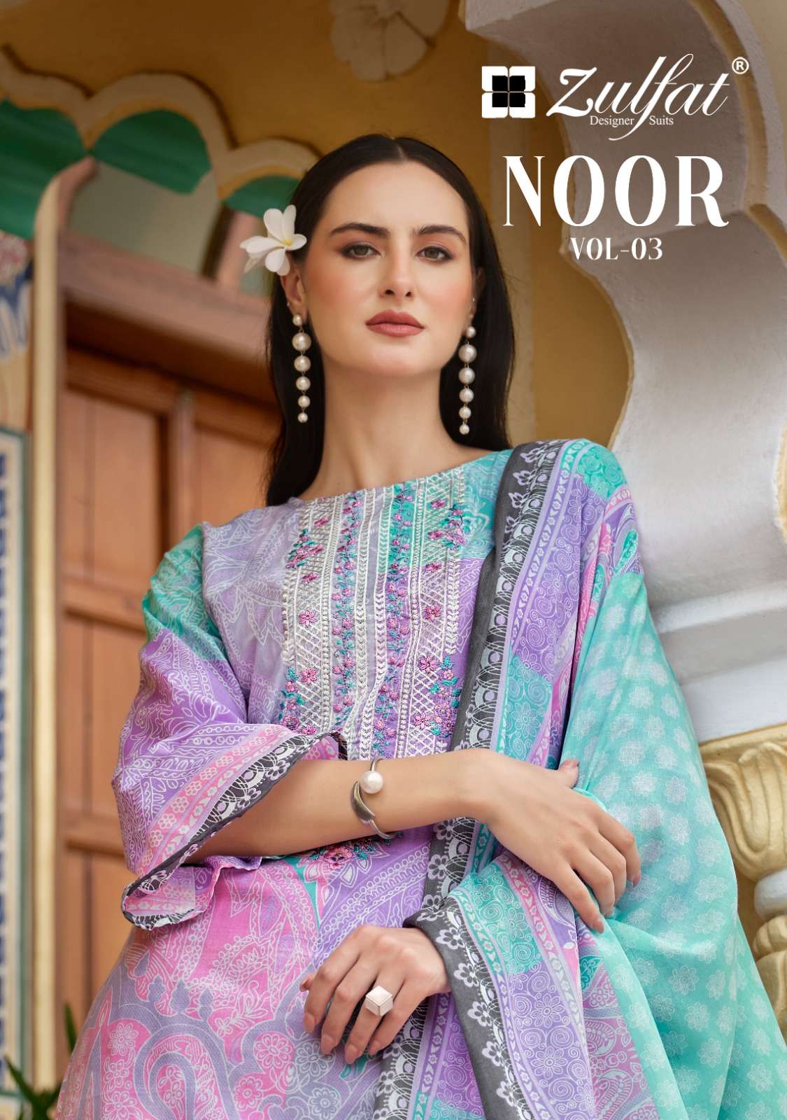 ZULFAT DESIGNER SUITS NOOR VOL 3 HIT PAKISTANI MULTICOLOR SUIT RESELLER SURAT