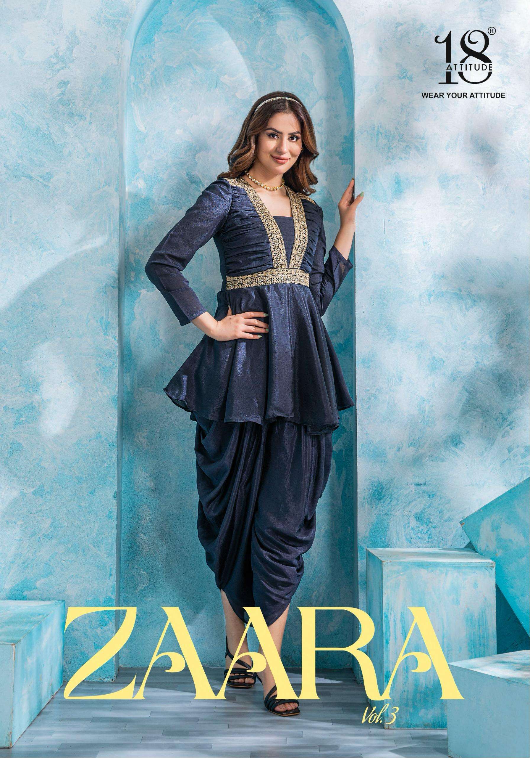 18 ATTITUDE ZAARA VOL 03 PURE CHINNON LINEN AFGHANI CORD SET WEDDING WEAR