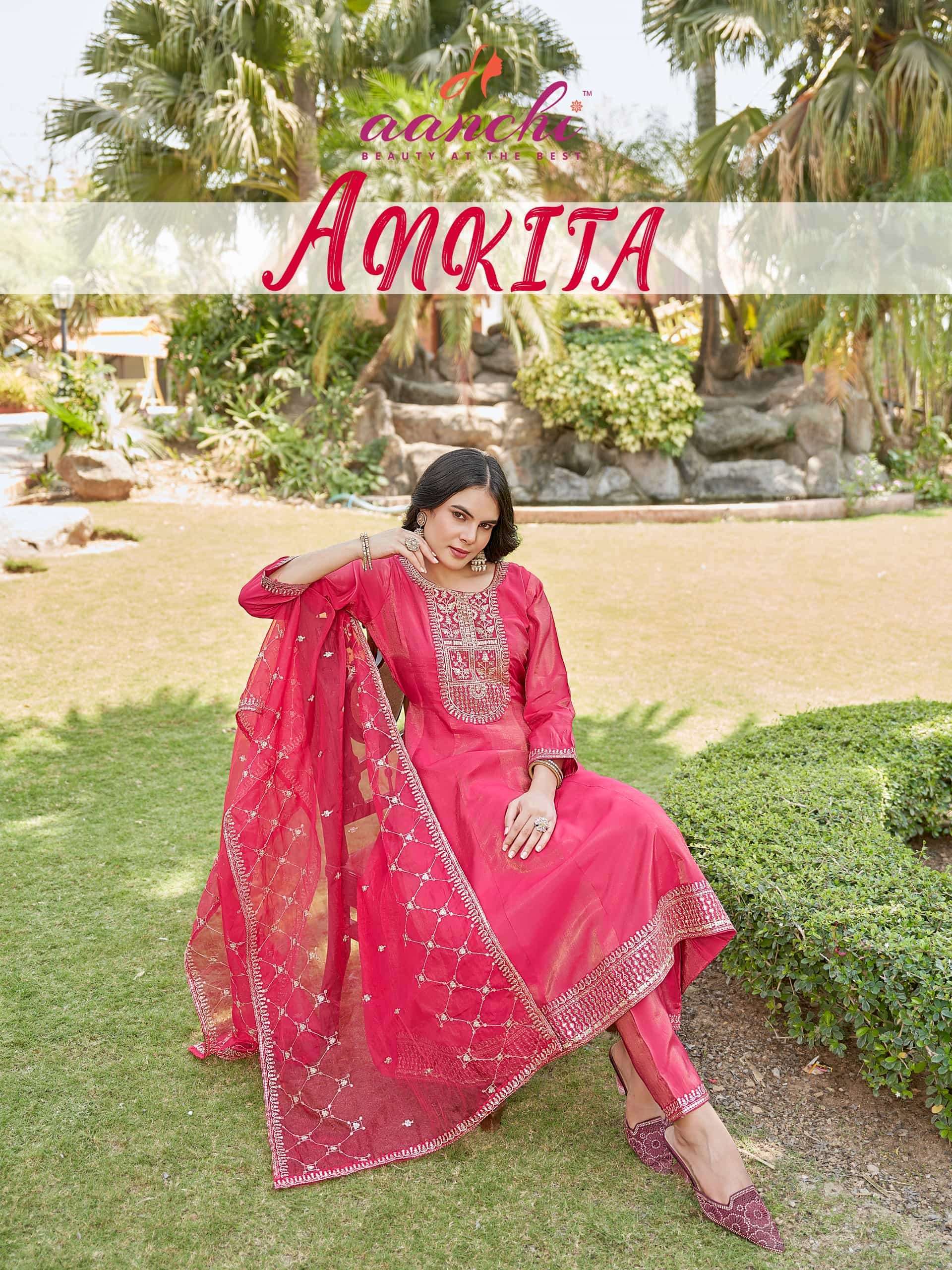 AANCHI ANKITA CASUAL FLAIR SHIMMAR READYMADE KURTI SUIT FOR FESTIVAL CLOTH