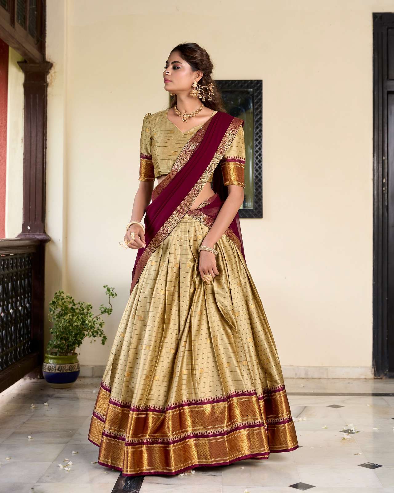 akshara lnb 2050 COTTON SILK FANCY LOOK FESTIVAL SPECIAL LEHENGA CHOLI 