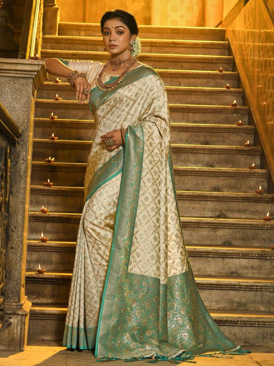 Astita Rajvastra Soft Banarasi silk weaving design saree