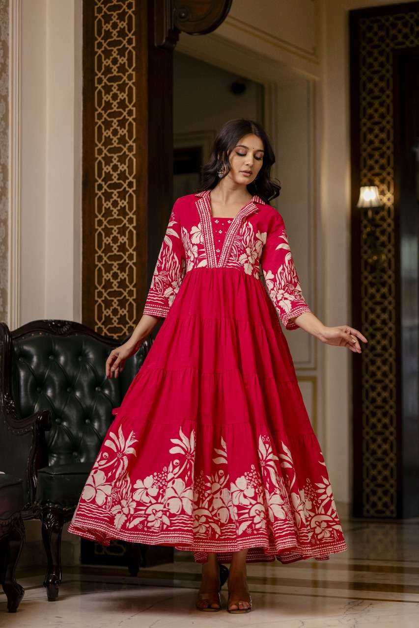 BEAUTIFUL LONG UMBRELLA GOWN FOR PARTY WEAR BRAND CLOTH SHOP KAR K