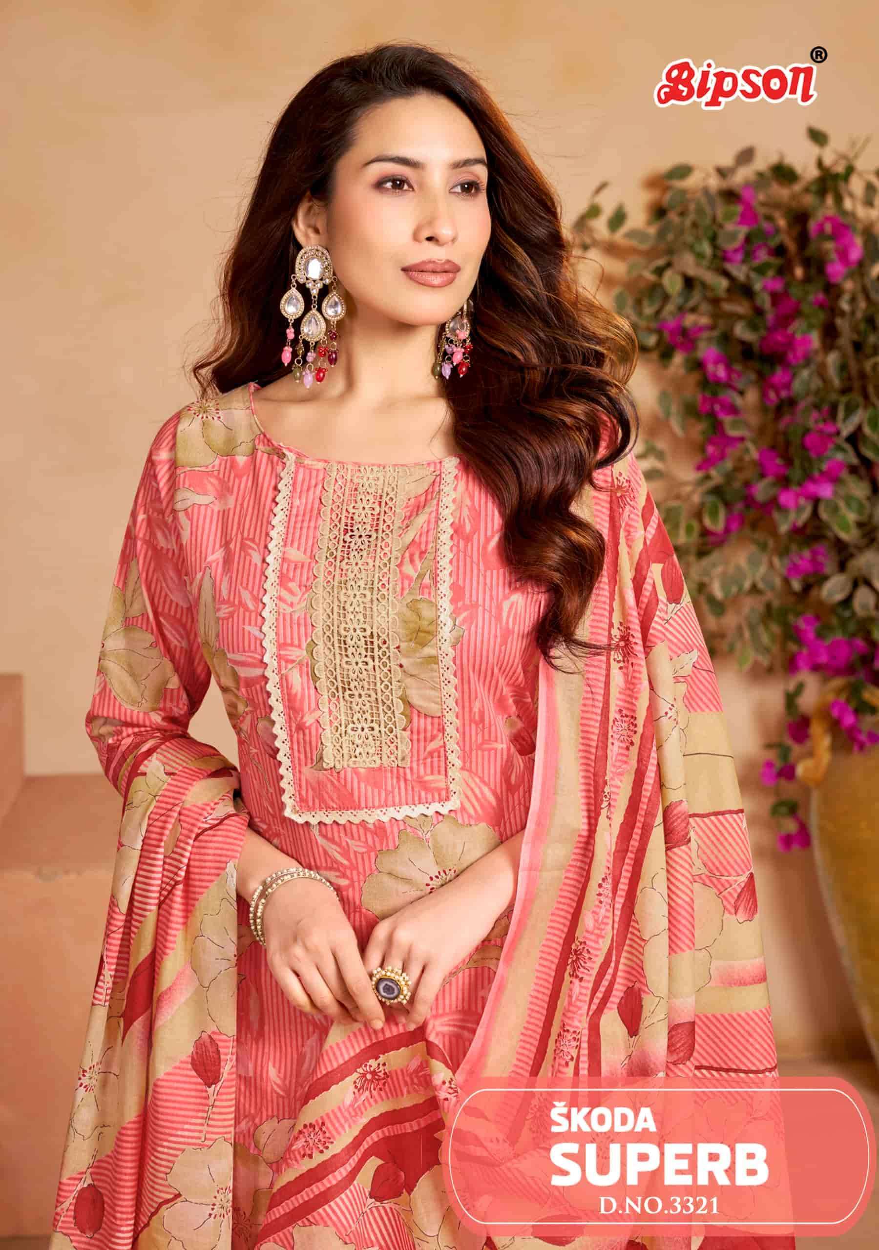 BIPSON SKODA SUPERB 3321 COTTON ETHNIC WEAR WOMEN SUIT SUPPLIER