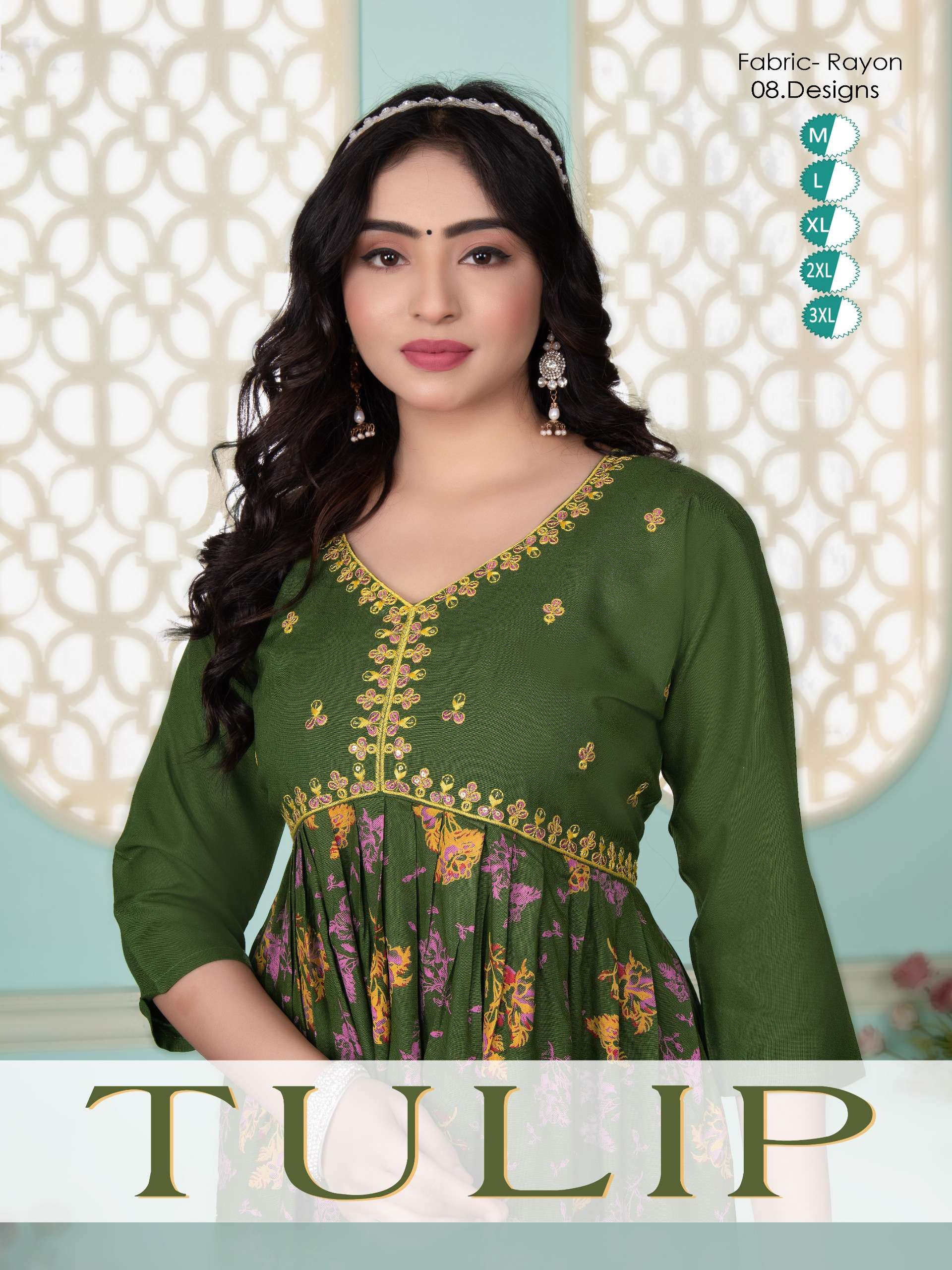 FASHION TALK TULIP BRAND CLOTH RAYON ALIA CUT KURTI PALAZZO SUIT ONLINE SHOP