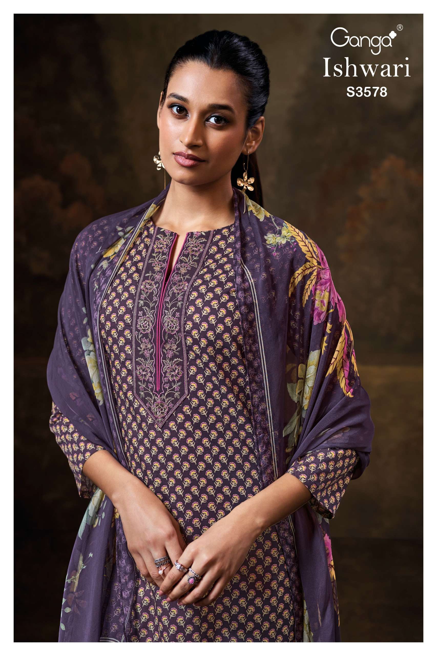 GANGA ISHWARI 3578 PREMIUM COTTON PRINTED PALAZZO KAMEEZ CLOTH DEALER