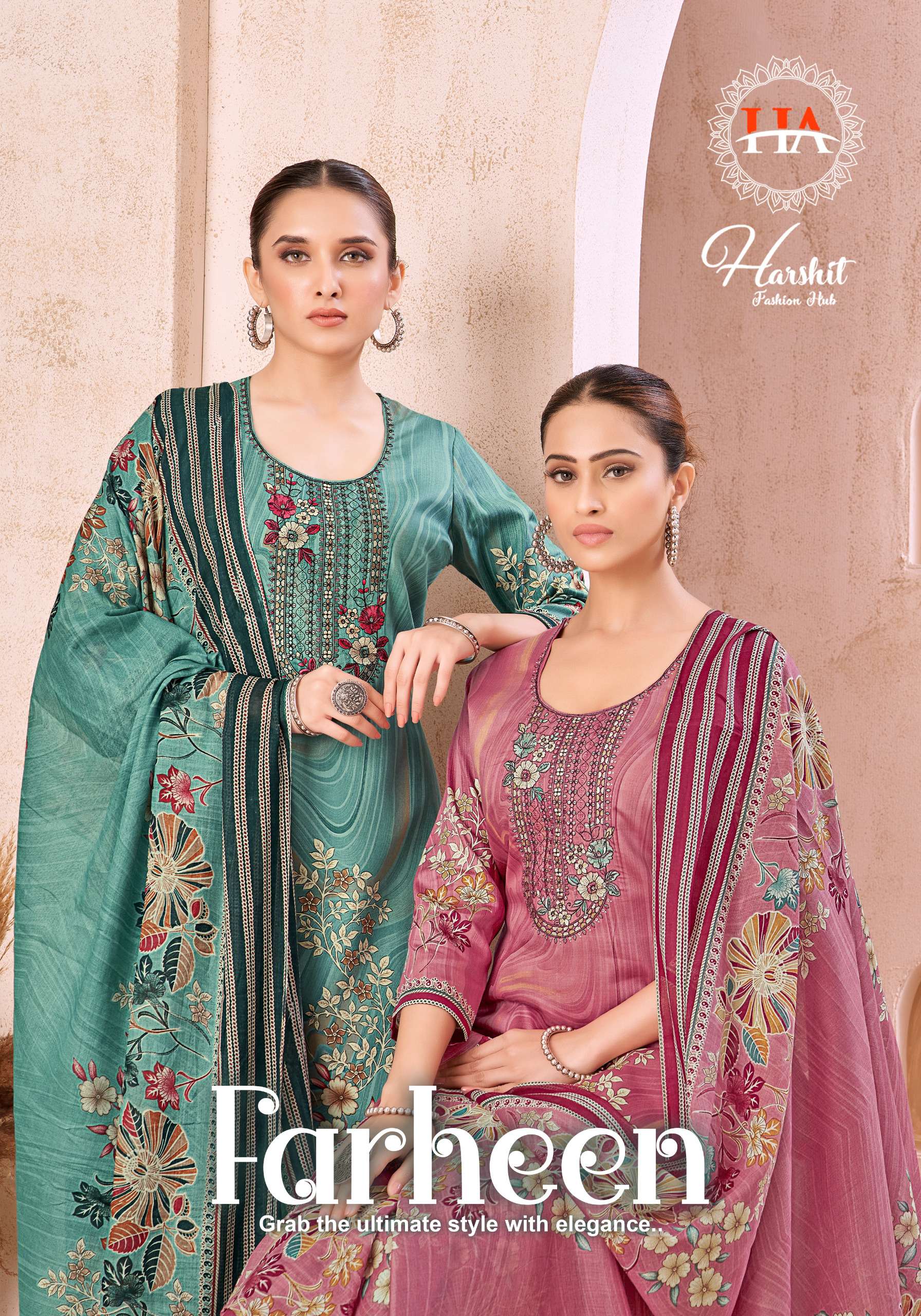HARSHIT FASHION FARHEEN ZAM COTTON PRINT PAKISTANI STYLE SUIT SUPPLIER
