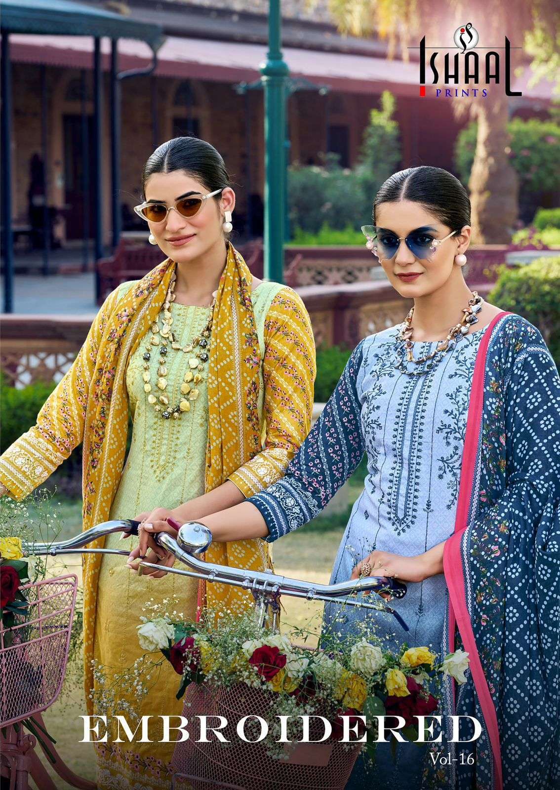 ISHAAL EMBROIDERY VOL 16 PURE LAWN COTTON DRESS CATALOG DEALER