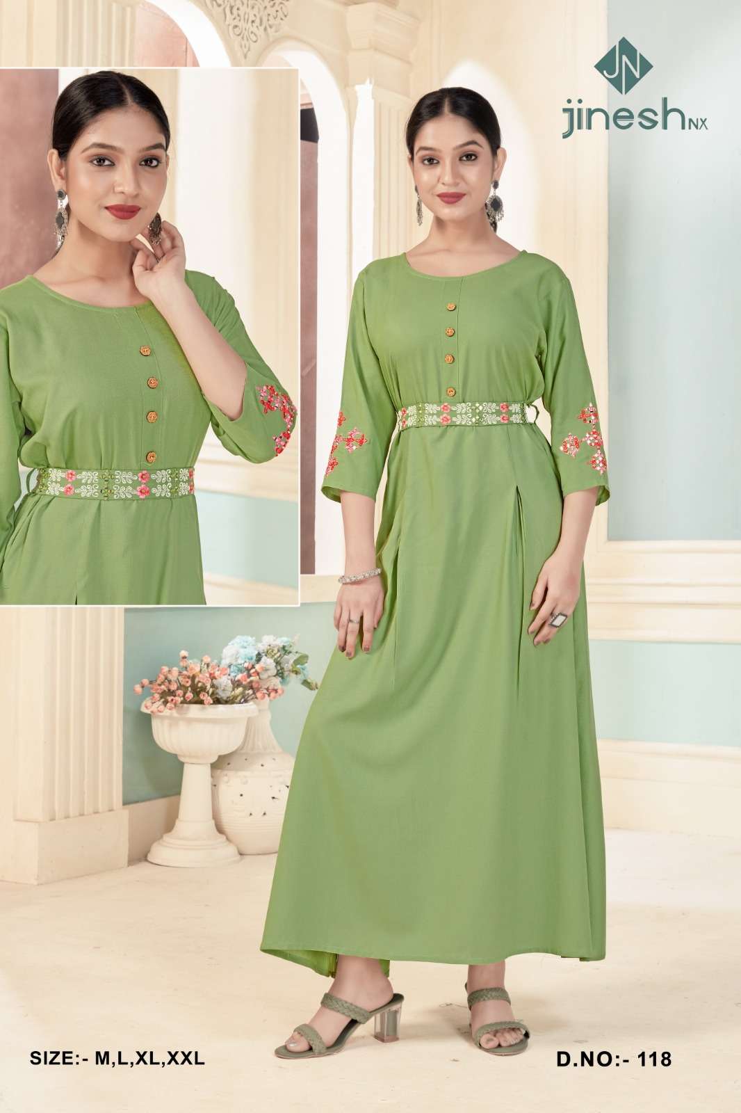 JINESH NX WESTERN LOOK RAYON GOWN COLLECTION PARTY WEAR DEALER FF