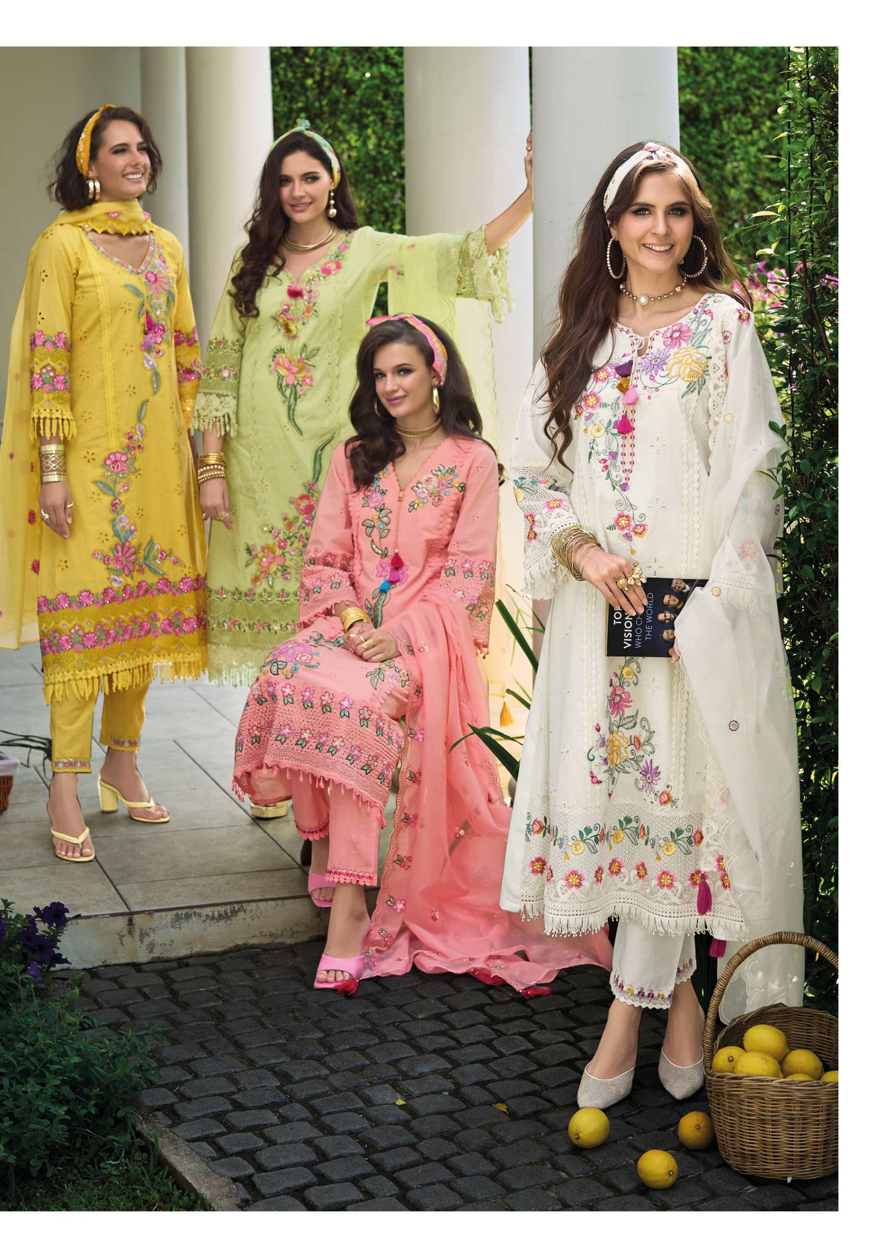 KAILEE FASHION SAFARANAMA VOL 6 COTTON WEAVING SELF HANDWORK STITCHED SUIT LADIES  