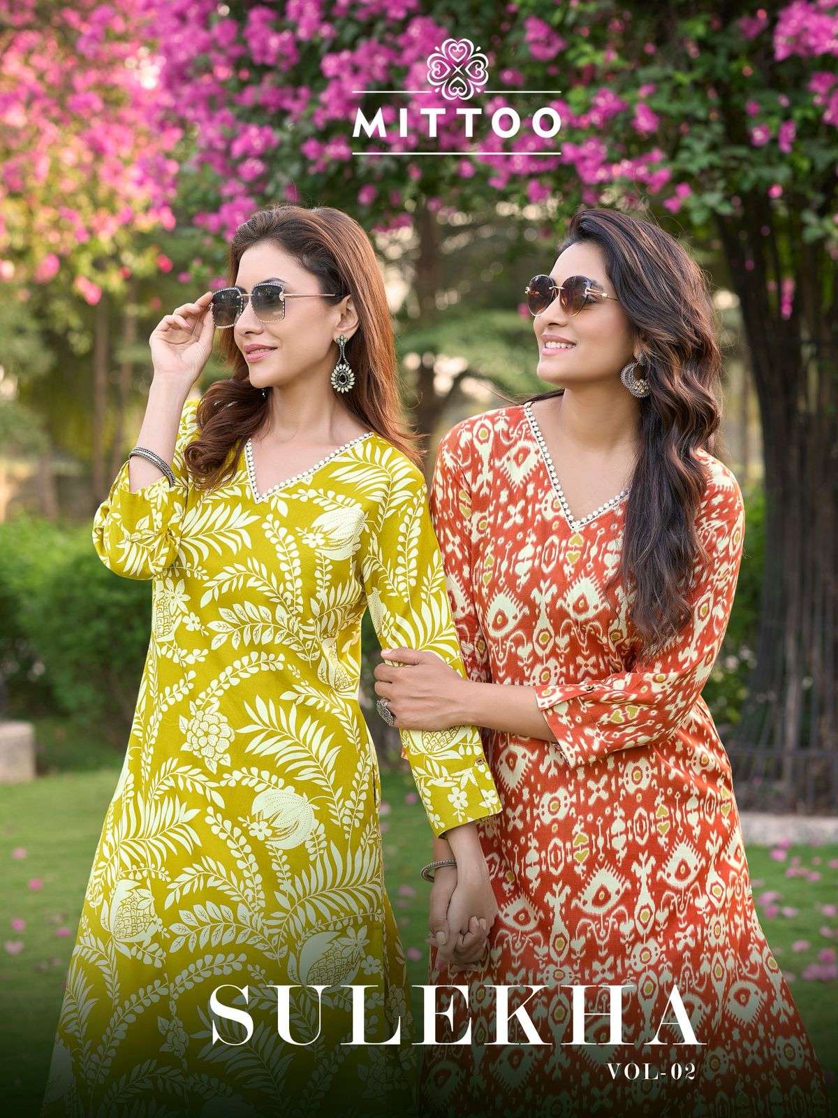 MITTOO SULEKHA VOL 2 RAYON PRINT CORD SET FOR WOMEN CLOTH SHOP 