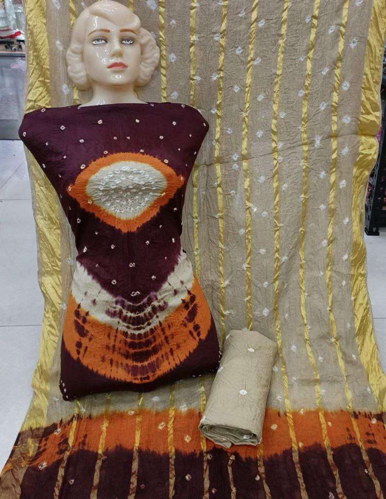 PURE COTTON HAND BANDHEJ DRESS MATERIAL FOR SUMMER WEAR SHOP BABLI 