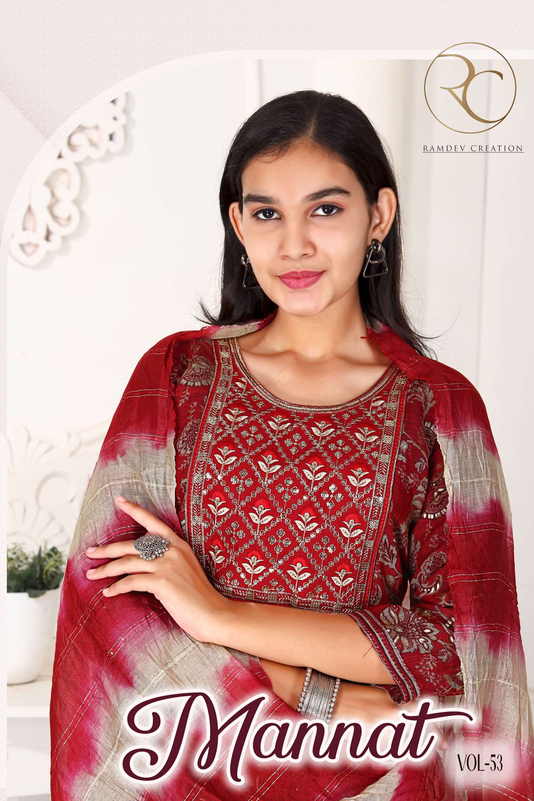 RAMDEV CREATION MANNAT VOL 53 HEAVY CAPSULE NAIRA CUT PATTERN DRESS FOR LADIES 