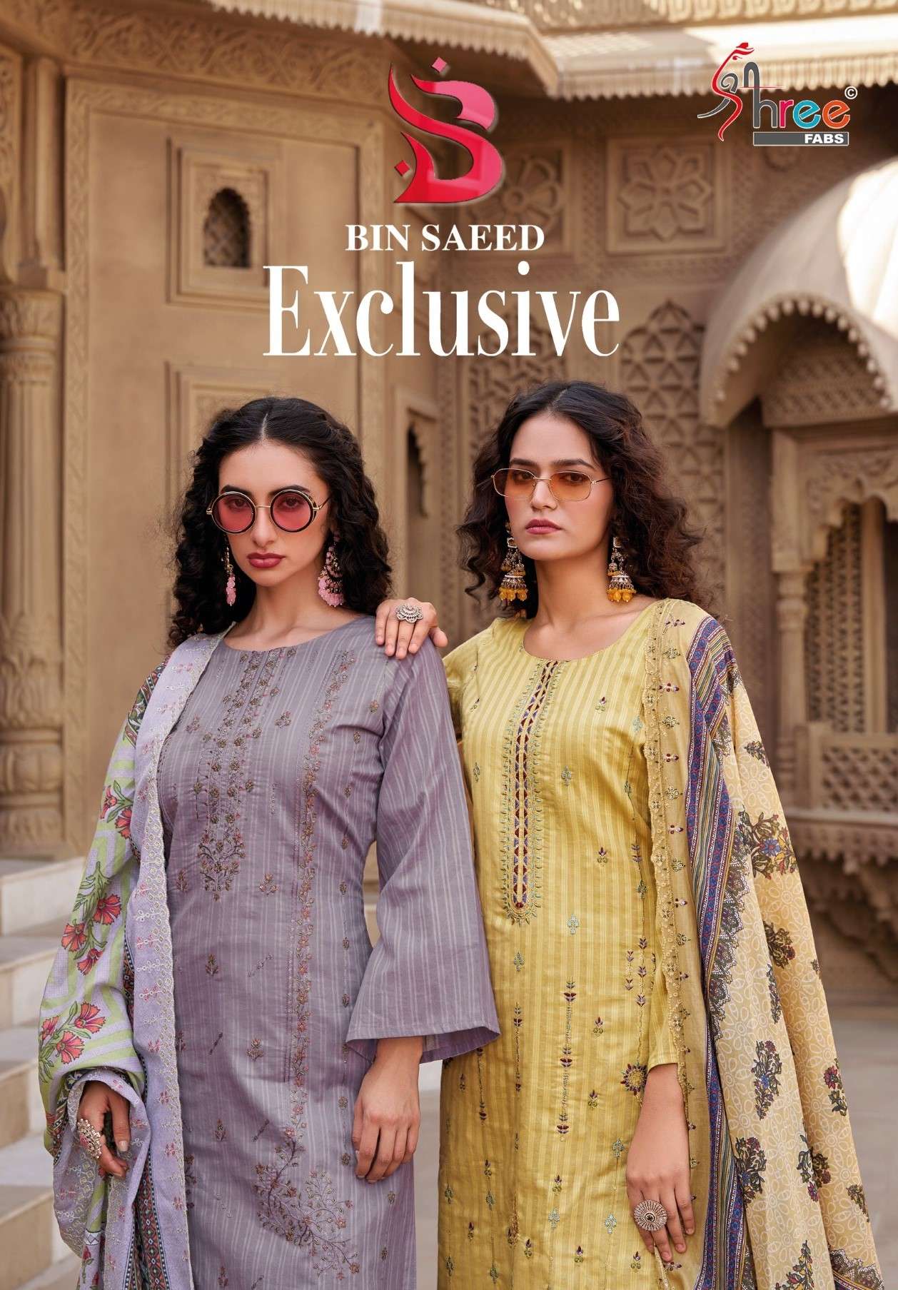 SHREE FABS BIN SAEED EXCLUSIVE VOL 1 DOBI COTTON WITH EXCLUSIVE WORK SUIT EXPORTER