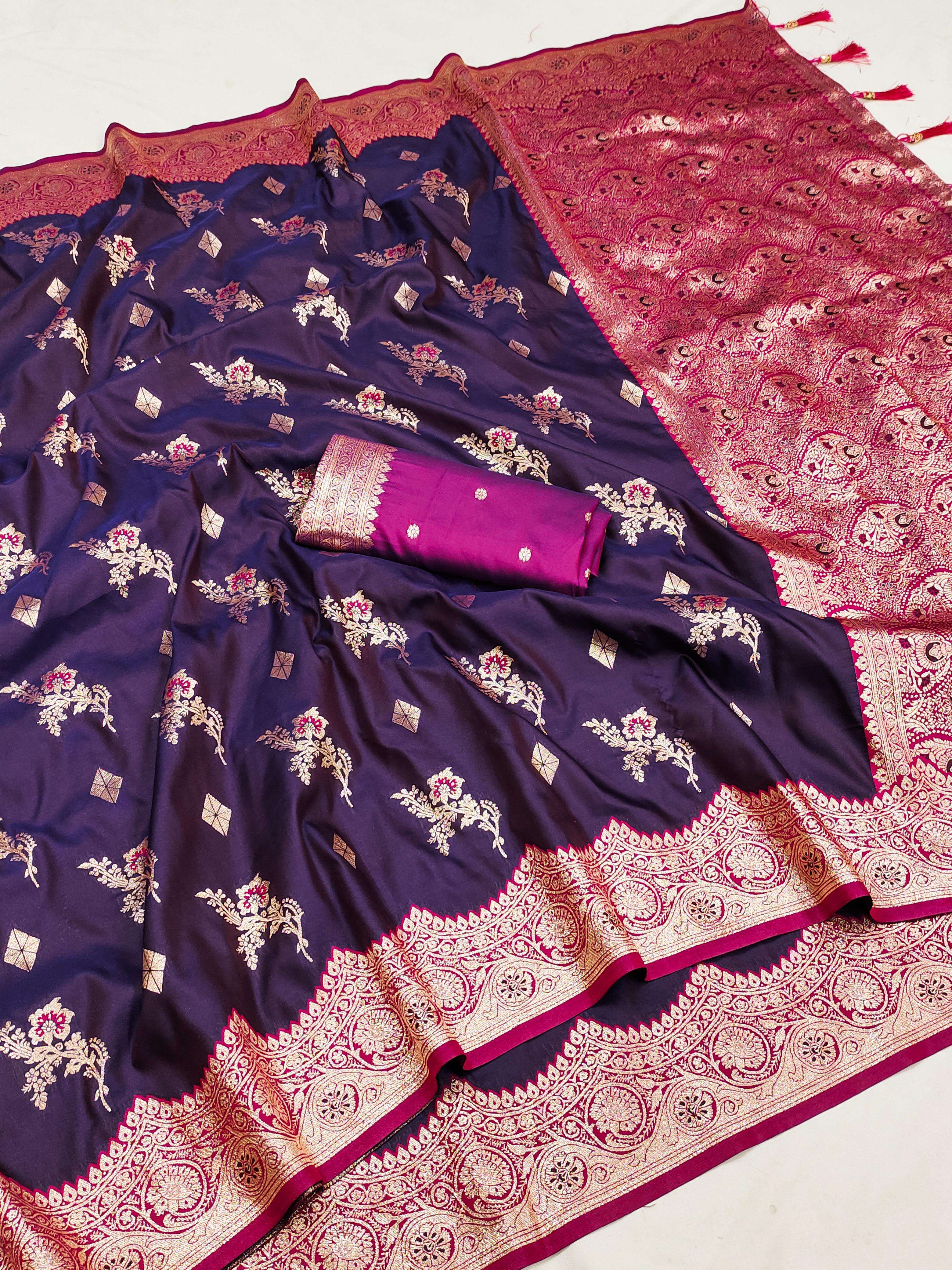 SOFT BANARASI SILK WEAVING DESIGN FESTIVAL SPECIAL SAREE 