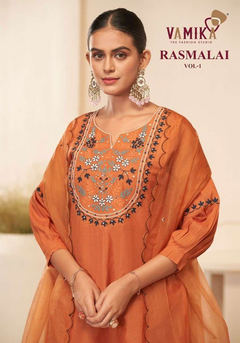 VAMIKA RASMALAI VOL 1 HIGH BRAND WOMEN COTTON SUIT FOR FESTIVAL WEAR 