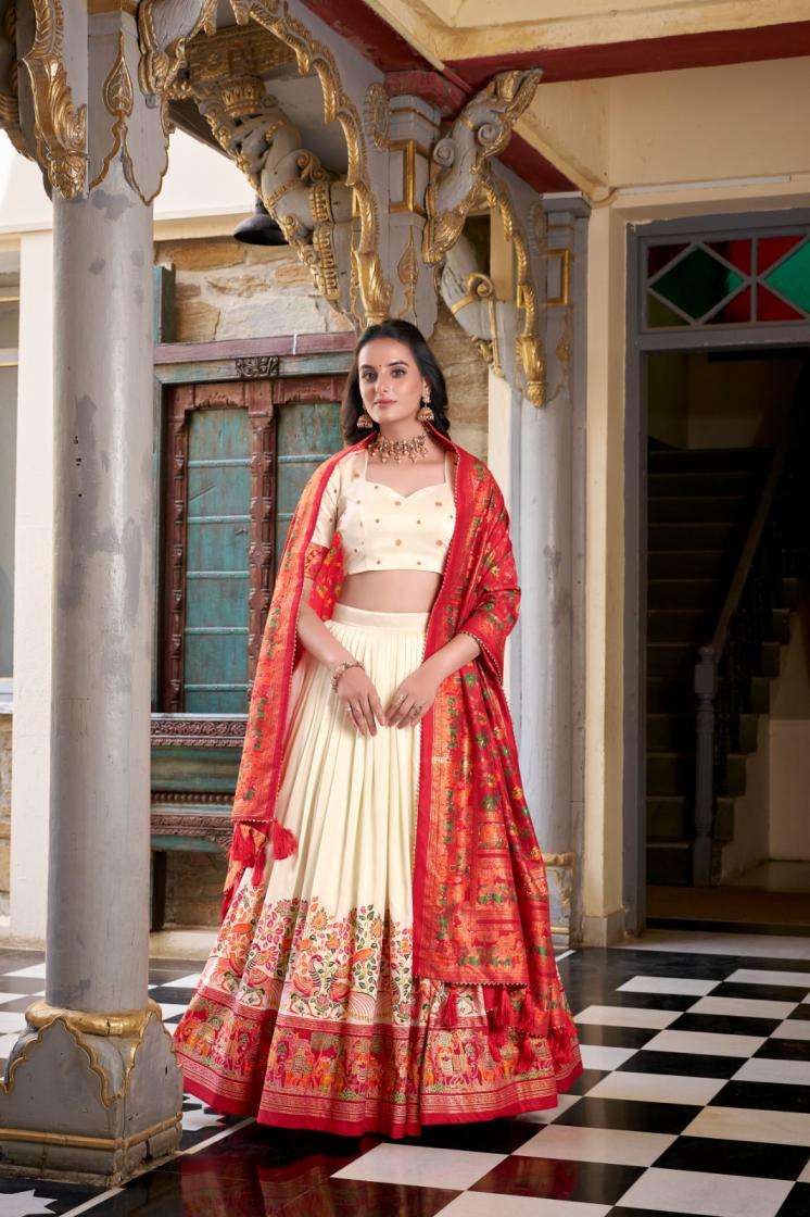 VRINDA LNB 1245 GORGEOUS LOOK SILK FABRIC FANCY LEHENGA CHOLI 