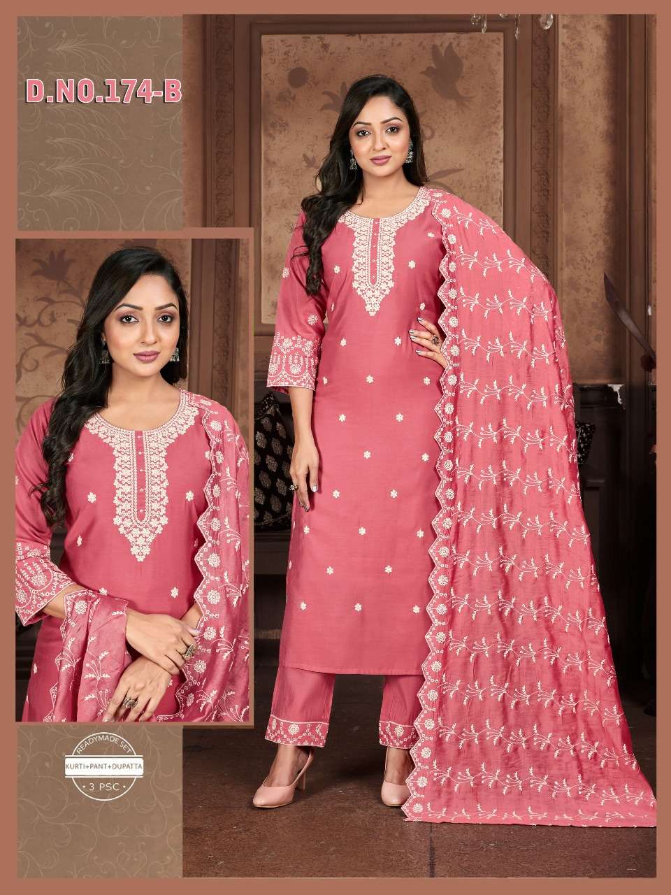 WEDDING WEAR SILK HEAVY WORK STITCHED SUIT FOR WOMEN AKSHAR 