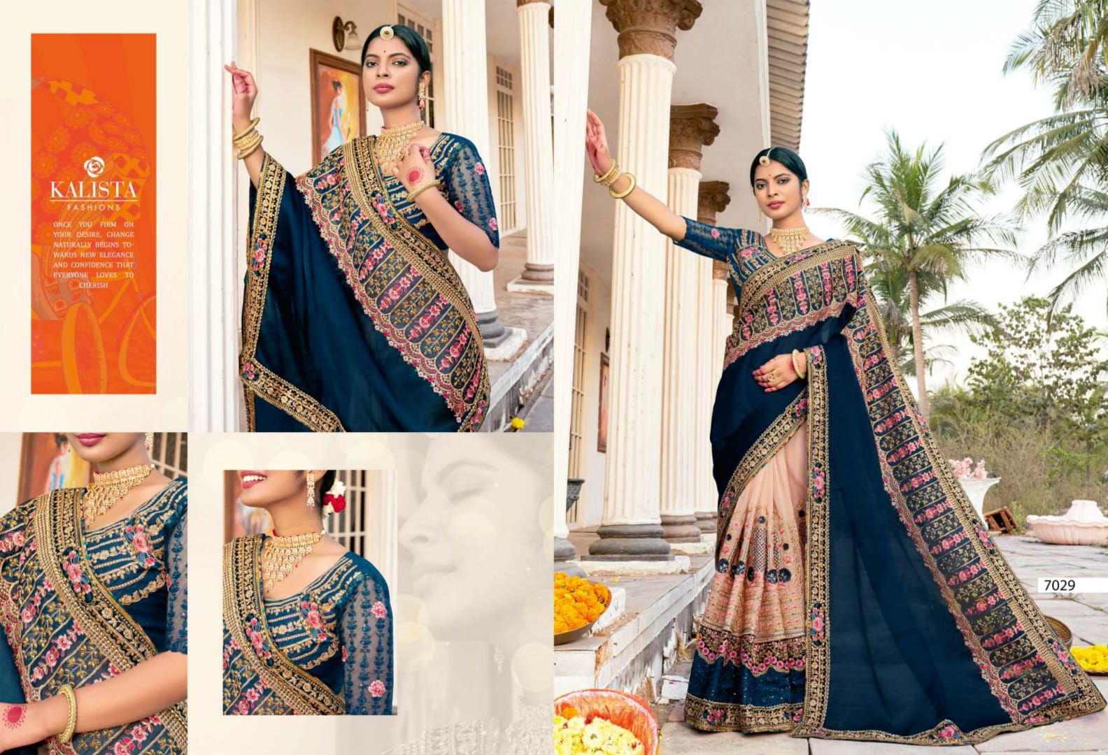 Kalista Fashion Khwaab Vol 21 Silk With Heavy Embroidery Work Designer Saree Collection At Wholesale Rate