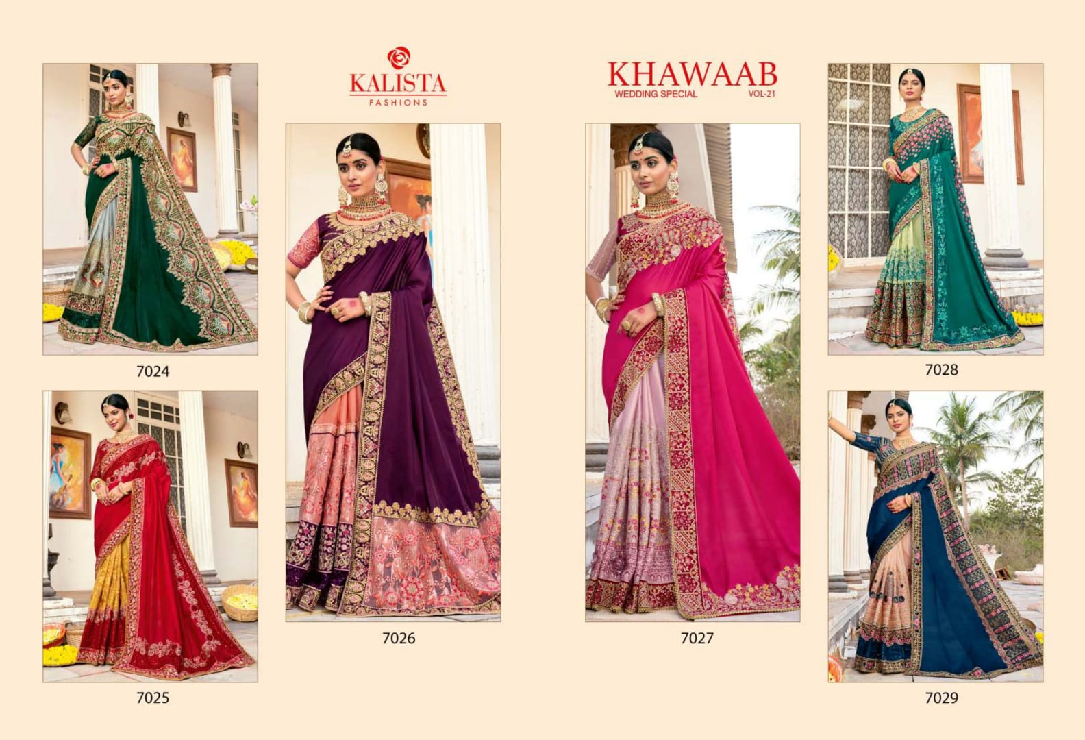 Kalista Fashion Khwaab Vol 21 Silk With Heavy Embroidery Work Designer Saree Collection At Wholesale Rate