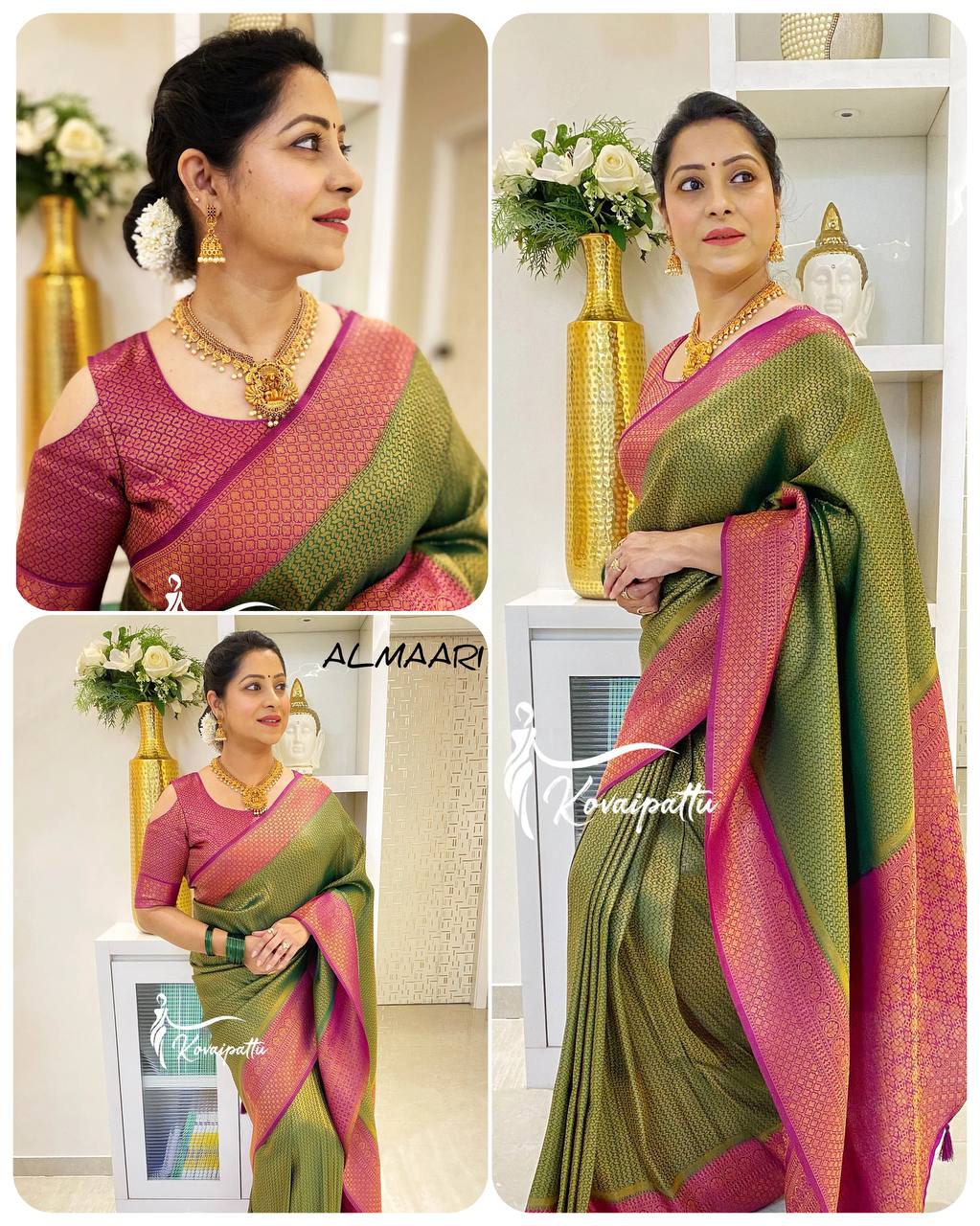 Buy classic look silk saree at Rs. 850 online from Fab Funda silk sarees :  g-7015 | Party wear sarees, Art silk sarees, Wedding saree indian
