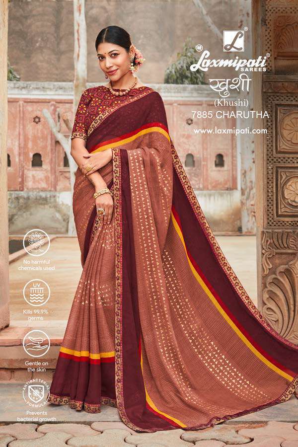 Laxmipati Multicolor Georgette Saree | Laxmipati sarees, Saree designs,  Saree models