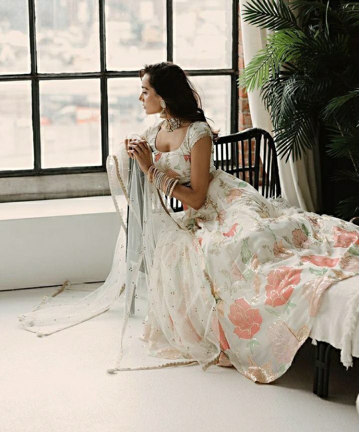 Wedding Wear White Color Georgette  With Fancy Designer Heavy Lehenga Choli Collection At Wholesale Rate