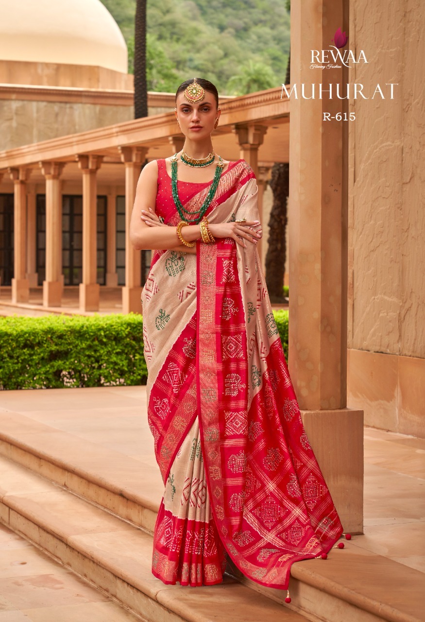 Rewaa Fashion Muhurat Traditional Patola silk saree collection at wholesale rate 2