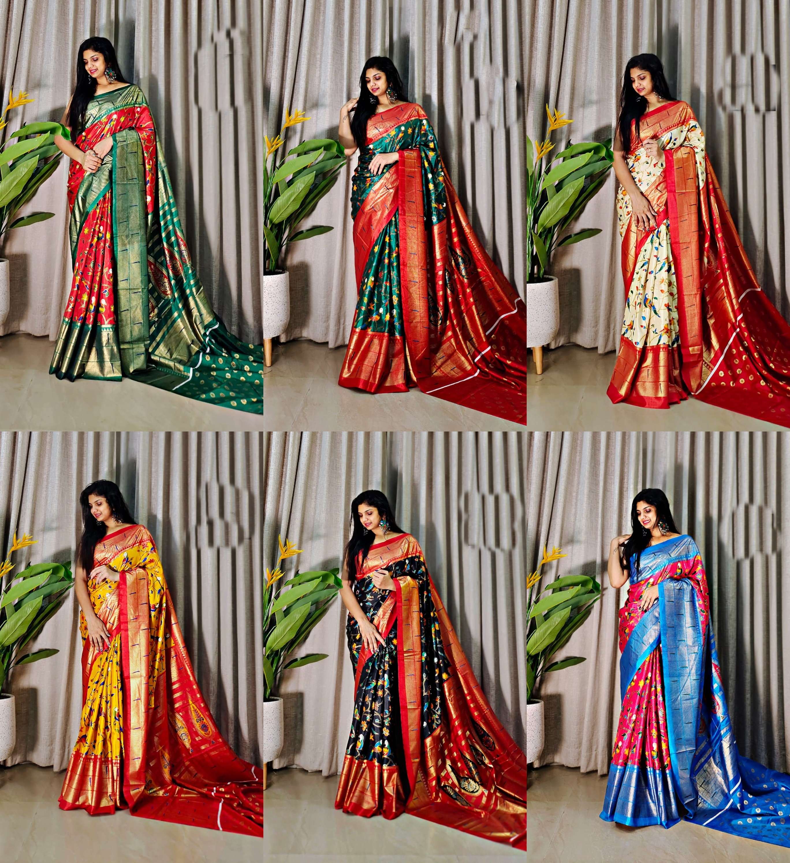 Trisha vol 14 Dola silk with Traditional Pathani Style Saree collection