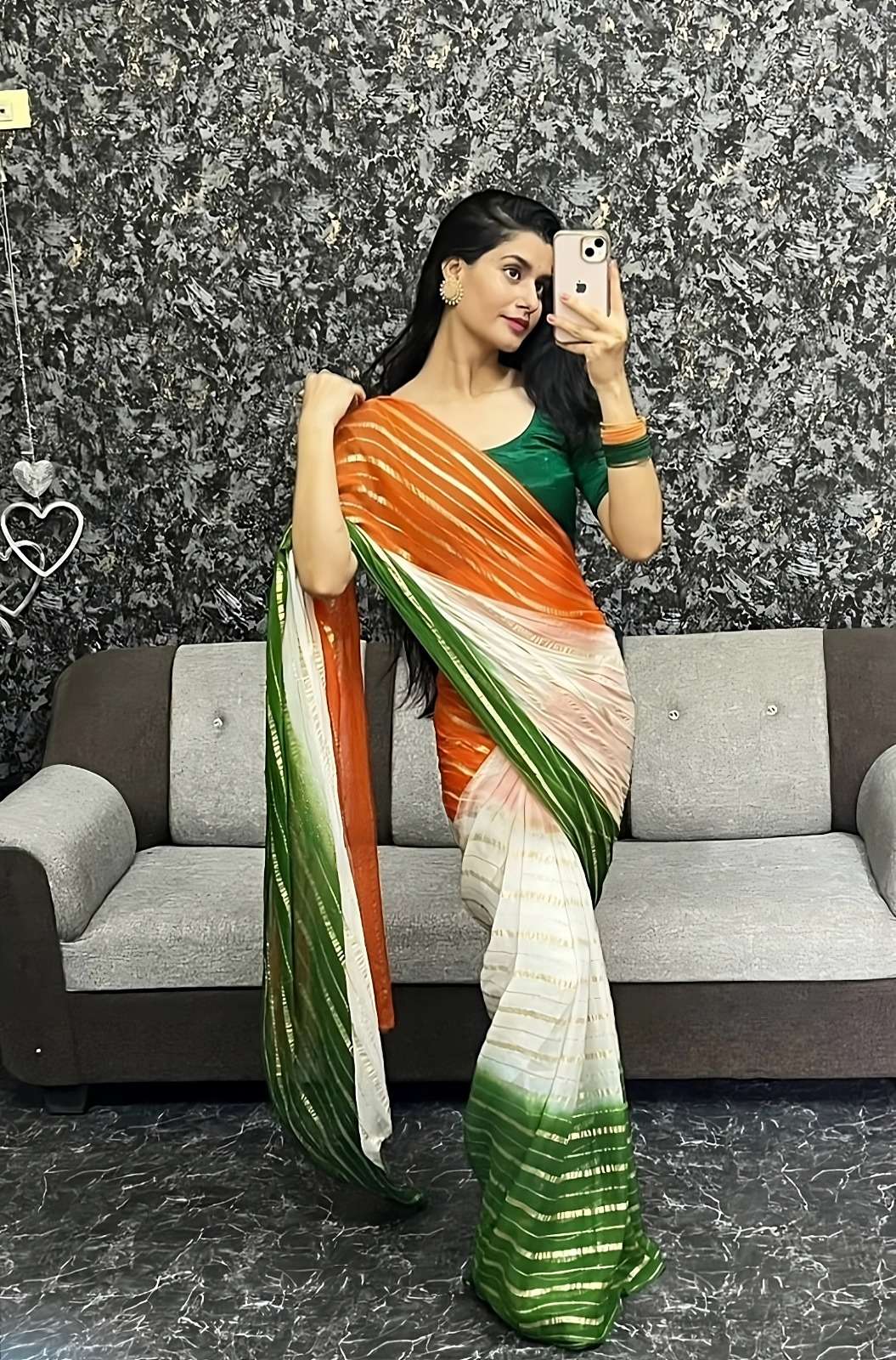 Tiranga Saree Collection 2023/Tiranga saree look/tricolor outfits design Independence  Day saree haul - YouTube