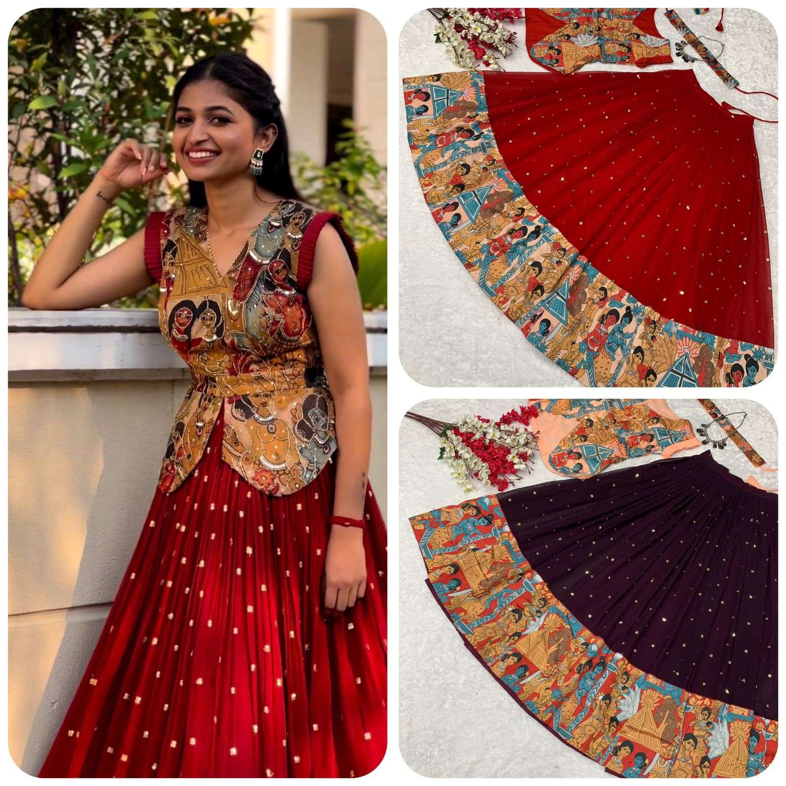 Shop Wine Embroidered Bridal Lehenga Set for Women Online from India's  Luxury Designers 2023