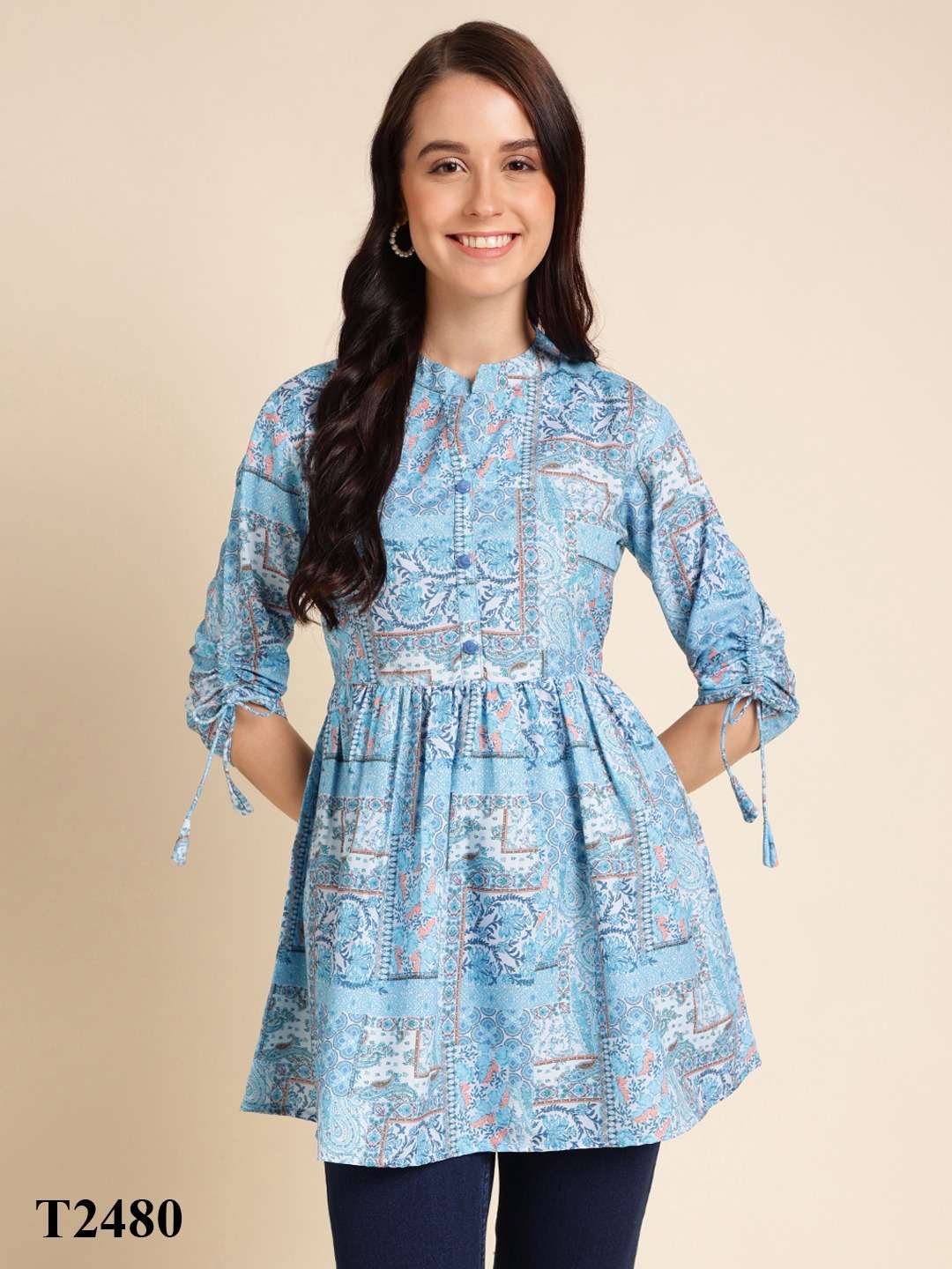 IshDeena Indian Kurtis for Women Indian Style Cotton