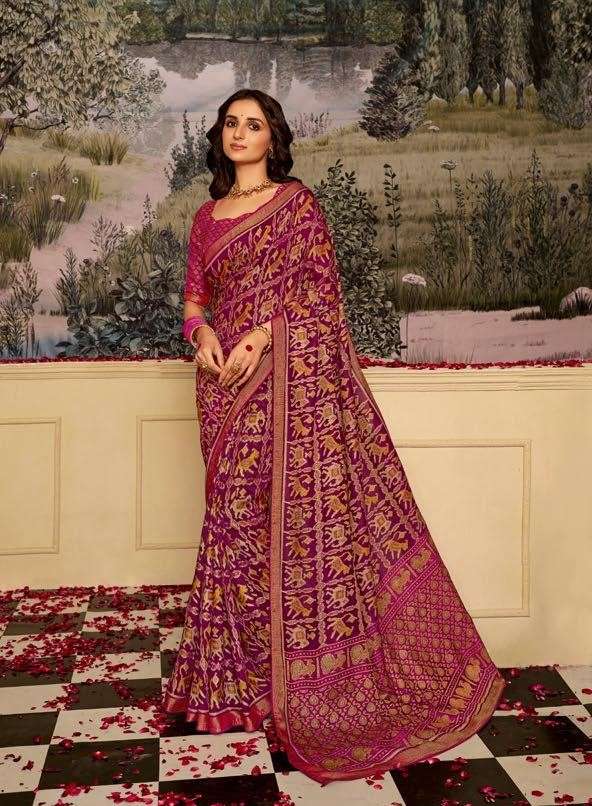 Buy Subhash Sarees Printed Bollywood Chiffon Maroon Sarees Online @ Best  Price In India | Flipkart.com